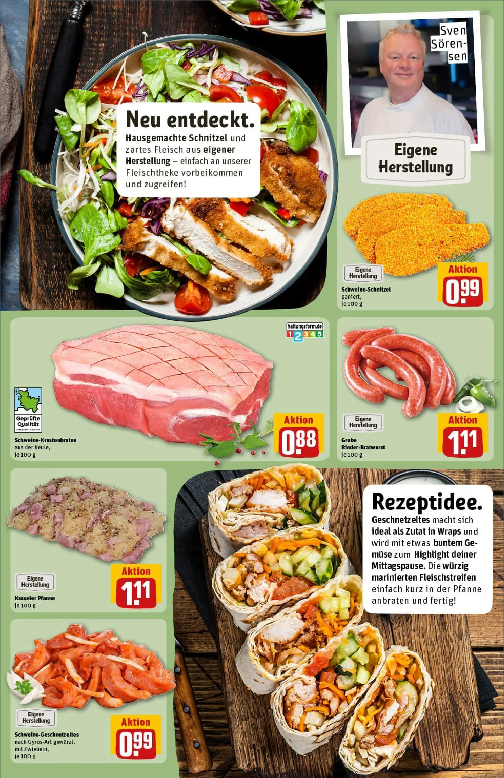 REWE Prospekt ab 11.01.2026 zum Blättern » Angebote | Seite: 13 | Produkte: Schnitzel, Fleisch