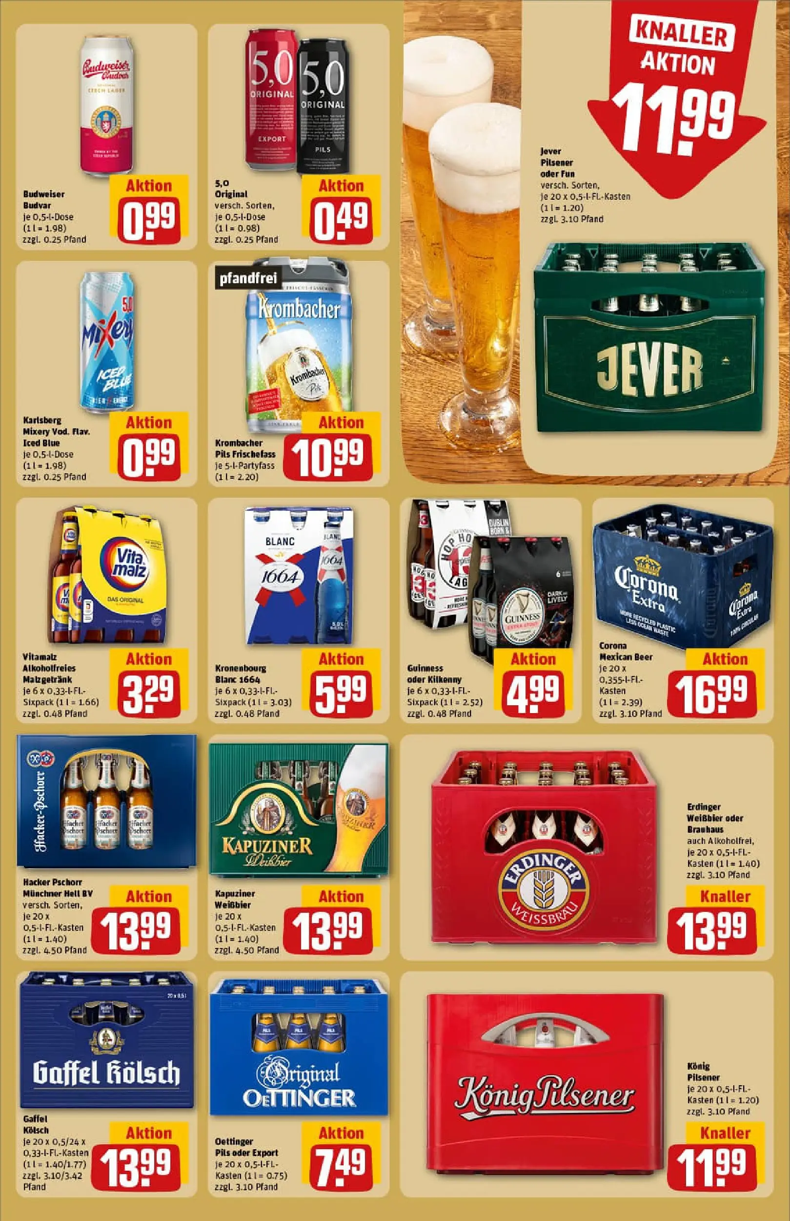 REWE Prospekt ab 11.01.2026 zum Blättern » Angebote | Seite: 19 | Produkte: Pils, Oettinger, Jever, Krombacher