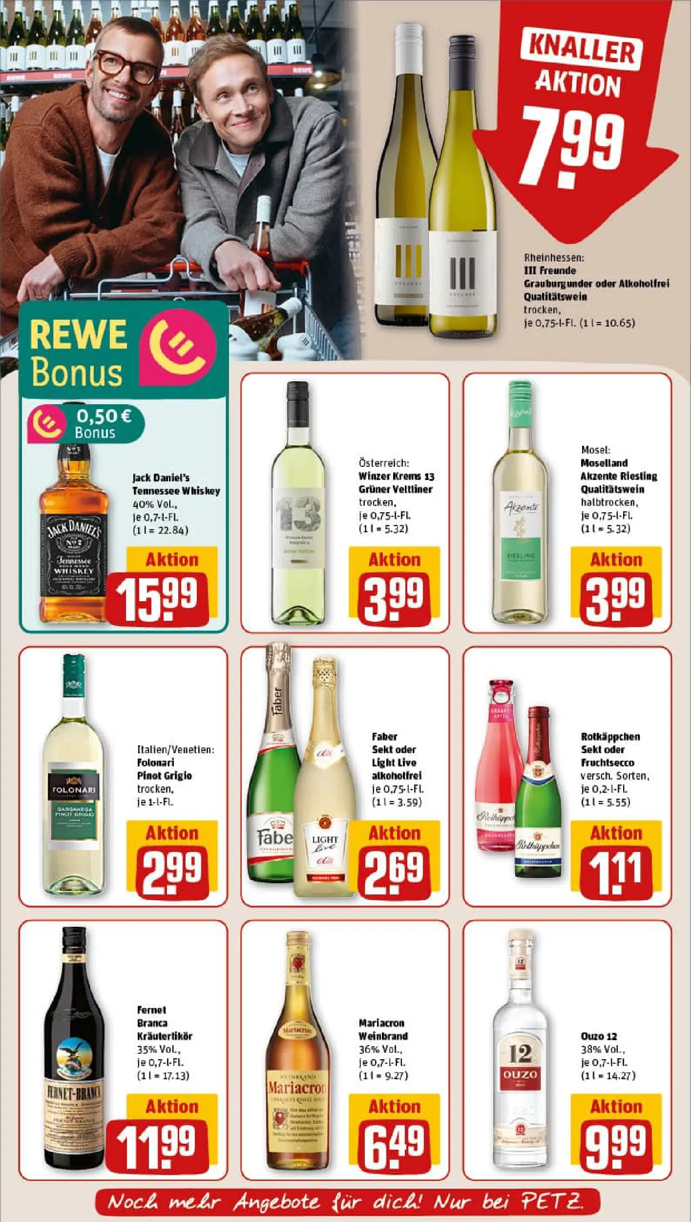 REWE Prospekt ab 11.01.2026 zum Blättern » Angebote | Seite: 19 | Produkte: Ouzo, Mariacron, Rotkäppchen, Fernet branca