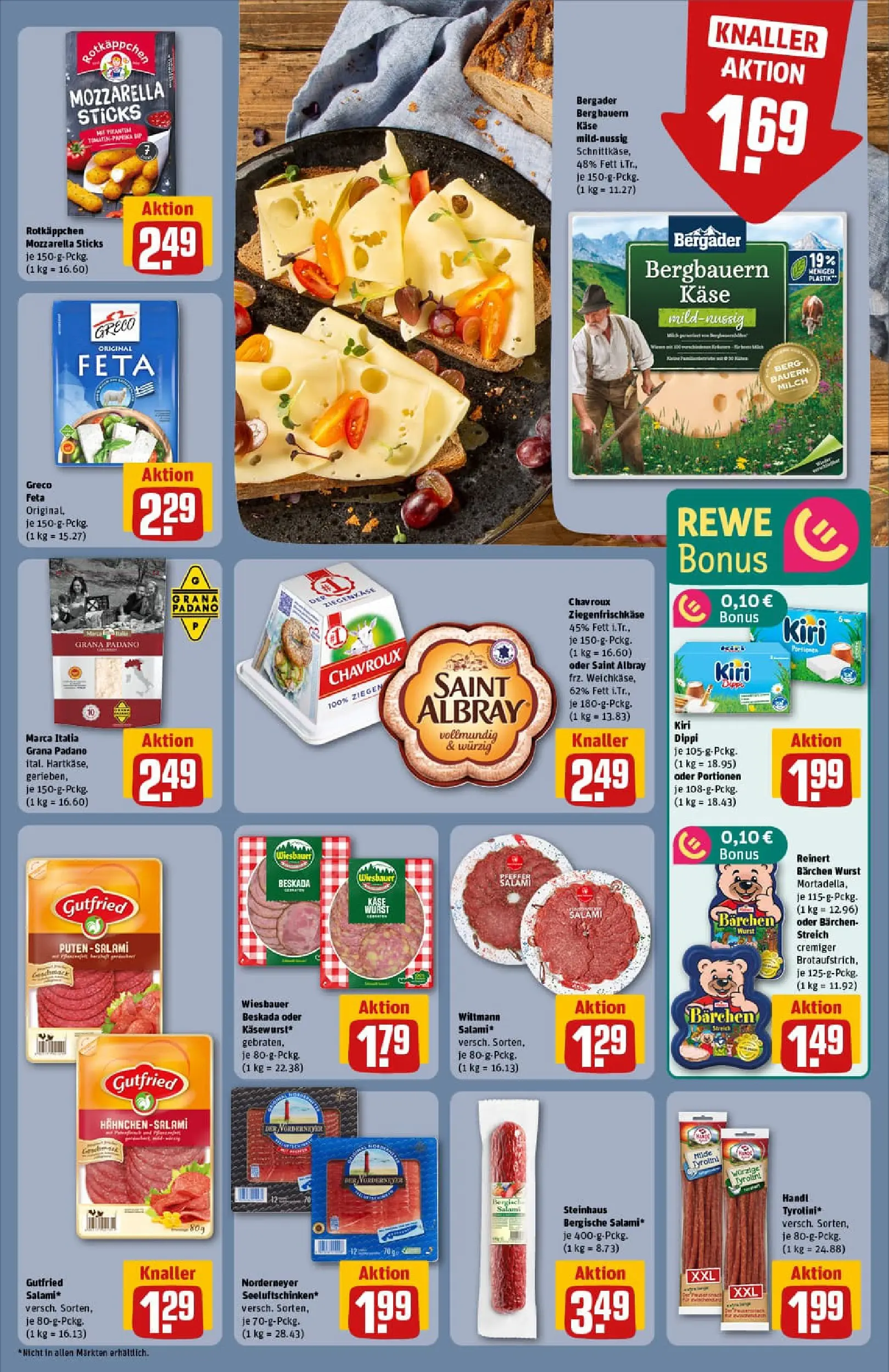 REWE Prospekt ab 11.01.2026 zum Blättern » Angebote | Seite: 15 | Produkte: Feta, Mozzarella, Wurst, Salami
