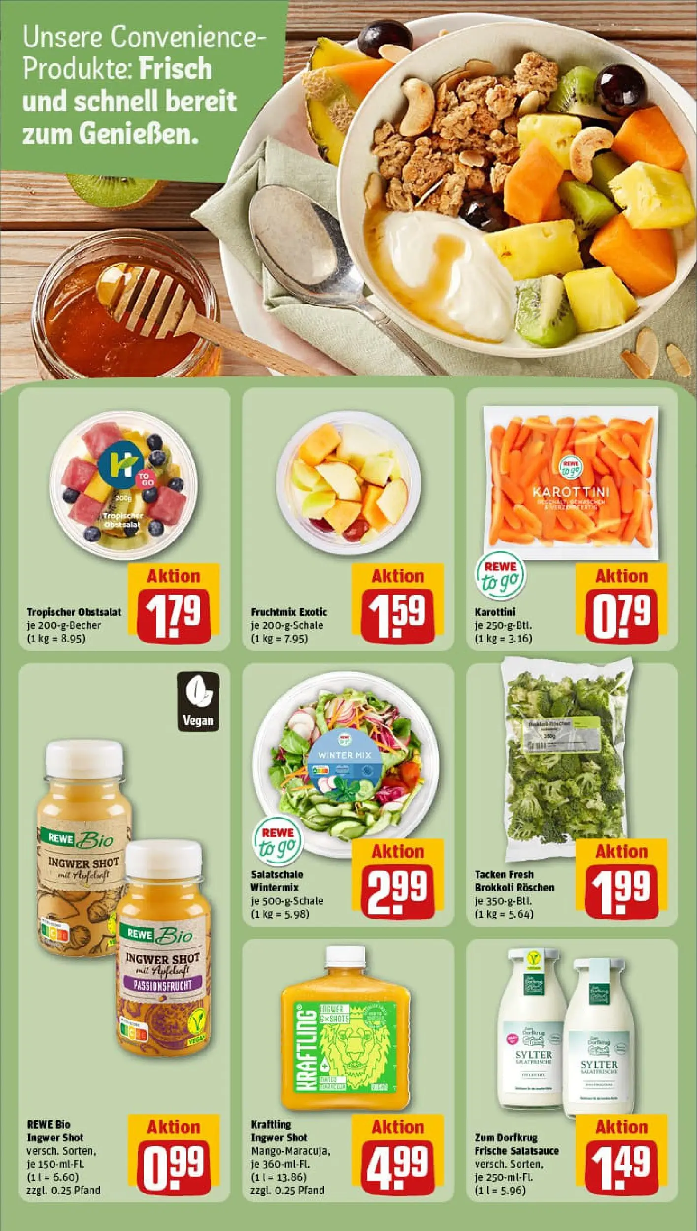REWE Prospekt ab 11.01.2026 zum Blättern » Angebote | Seite: 22 | Produkte: Dressing, Apfelsaft, Brokkoli