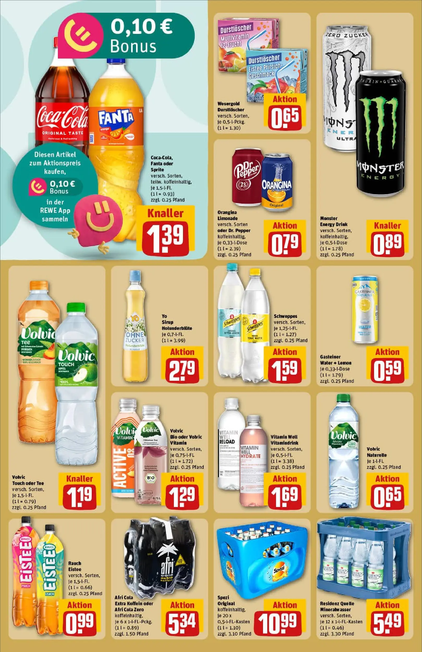 REWE Prospekt ab 11.01.2026 zum Blättern » Angebote | Seite: 16 | Produkte: Cola, Sirup, Schweppes, Monster