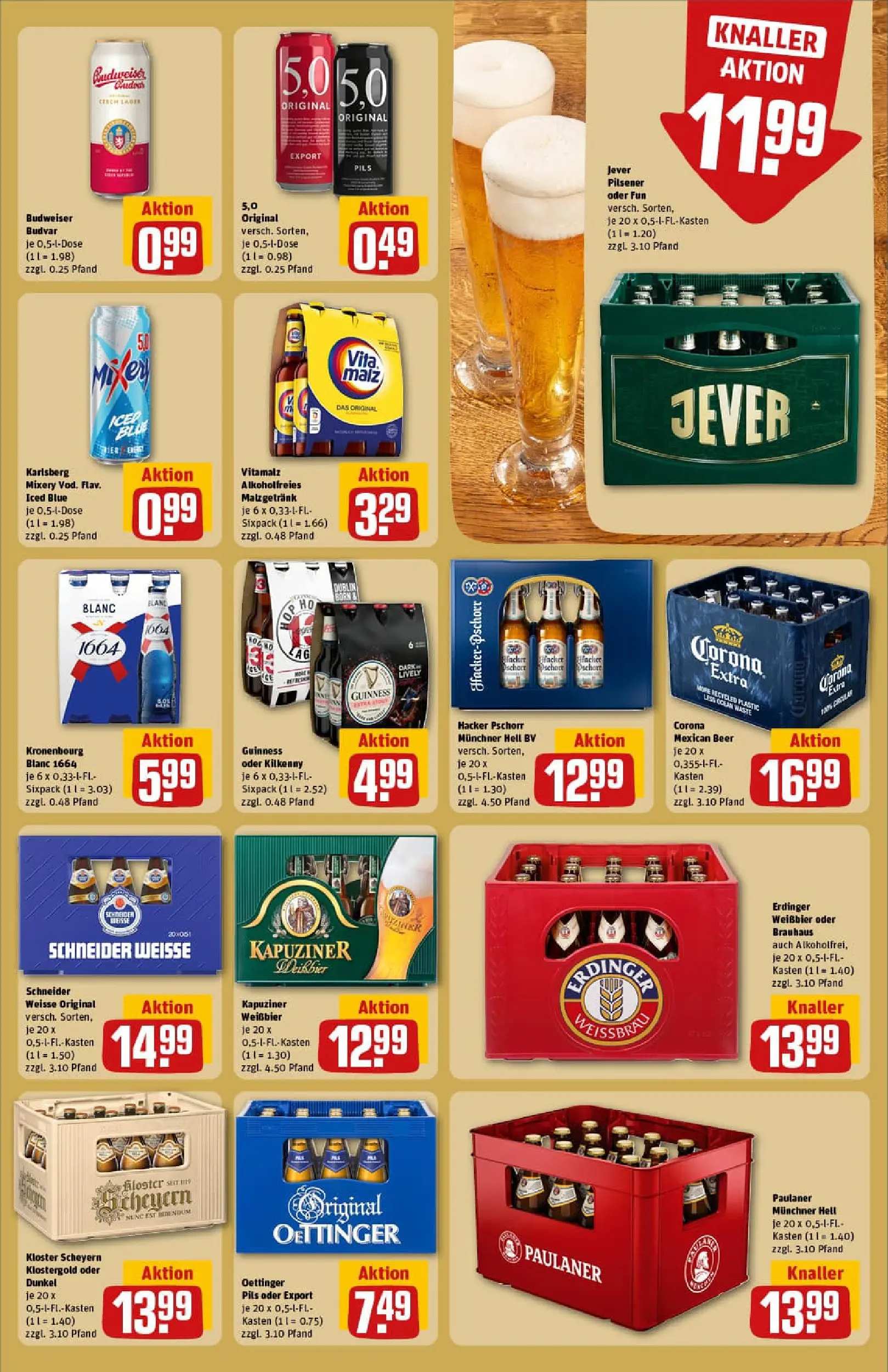 REWE Prospekt ab 11.01.2026 zum Blättern » Angebote | Seite: 17 | Produkte: Jever, Budweiser, Mixery, Paulaner