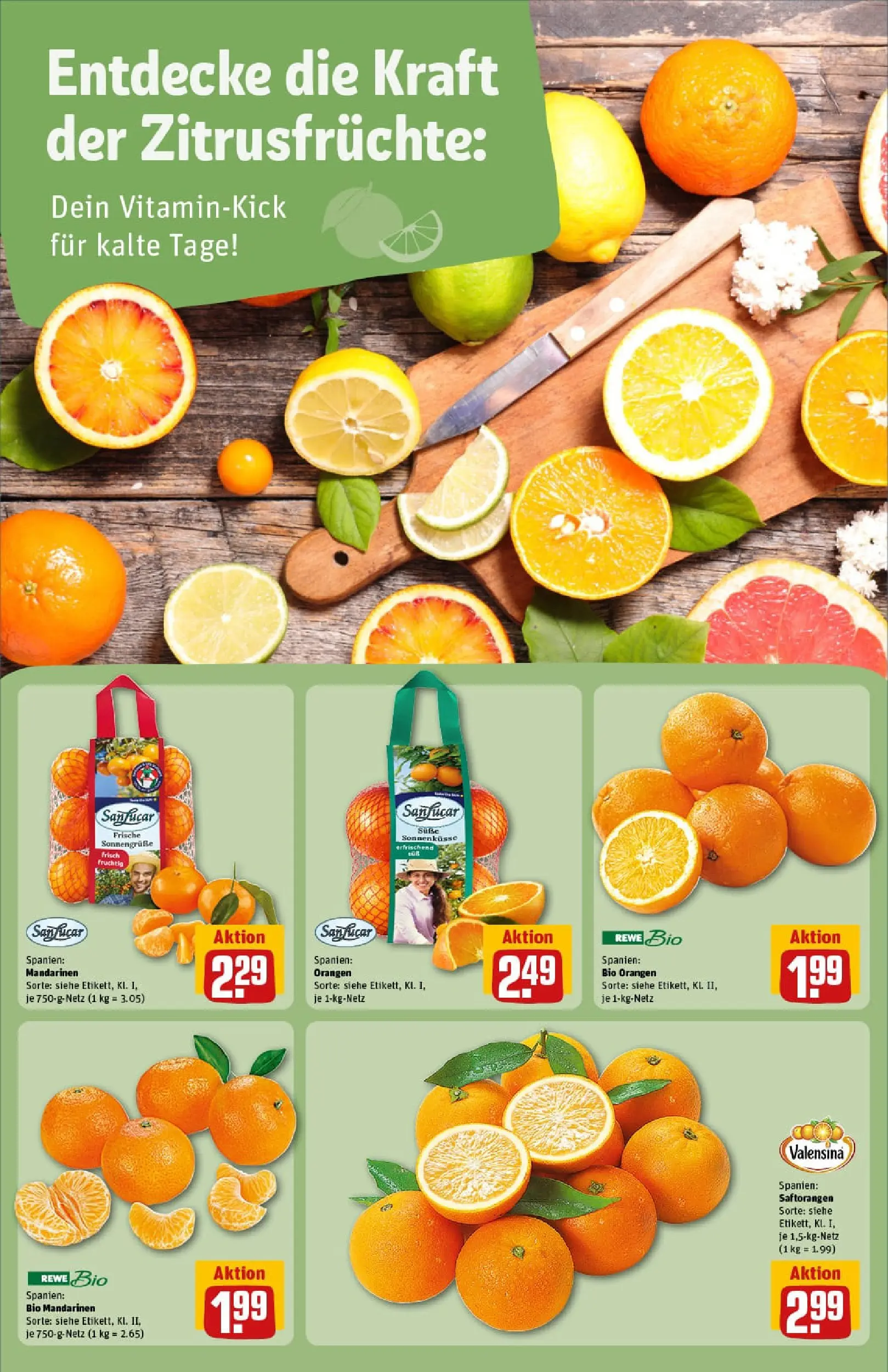 REWE Prospekt ab 11.01.2026 zum Blättern » Angebote | Seite: 8 | Produkte: Mandarinen, Orangen, Valensina