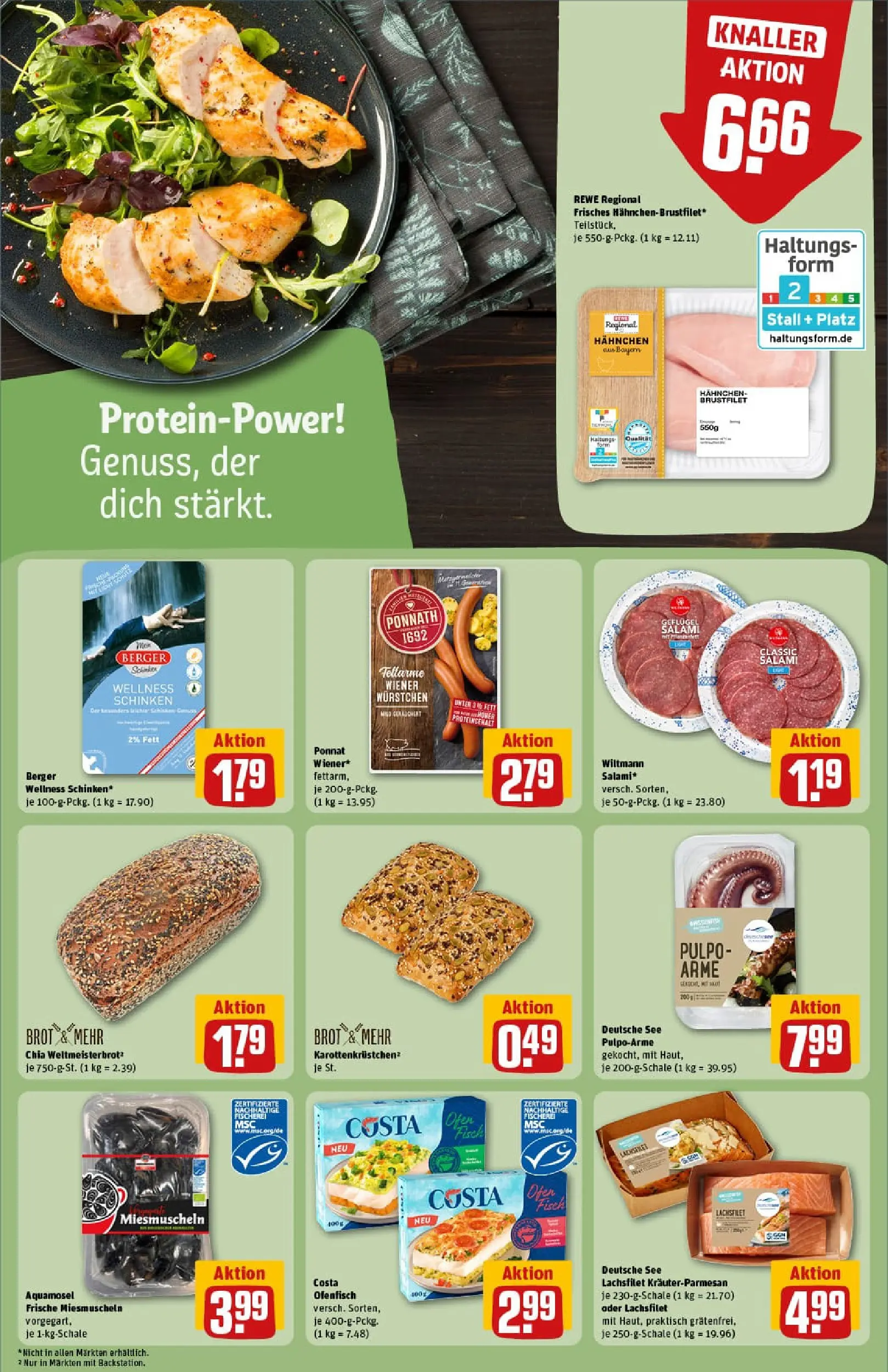 REWE Prospekt ab 11.01.2026 zum Blättern » Angebote | Seite: 20 | Produkte: Ofen, Hahnchen, Brot, Schinken