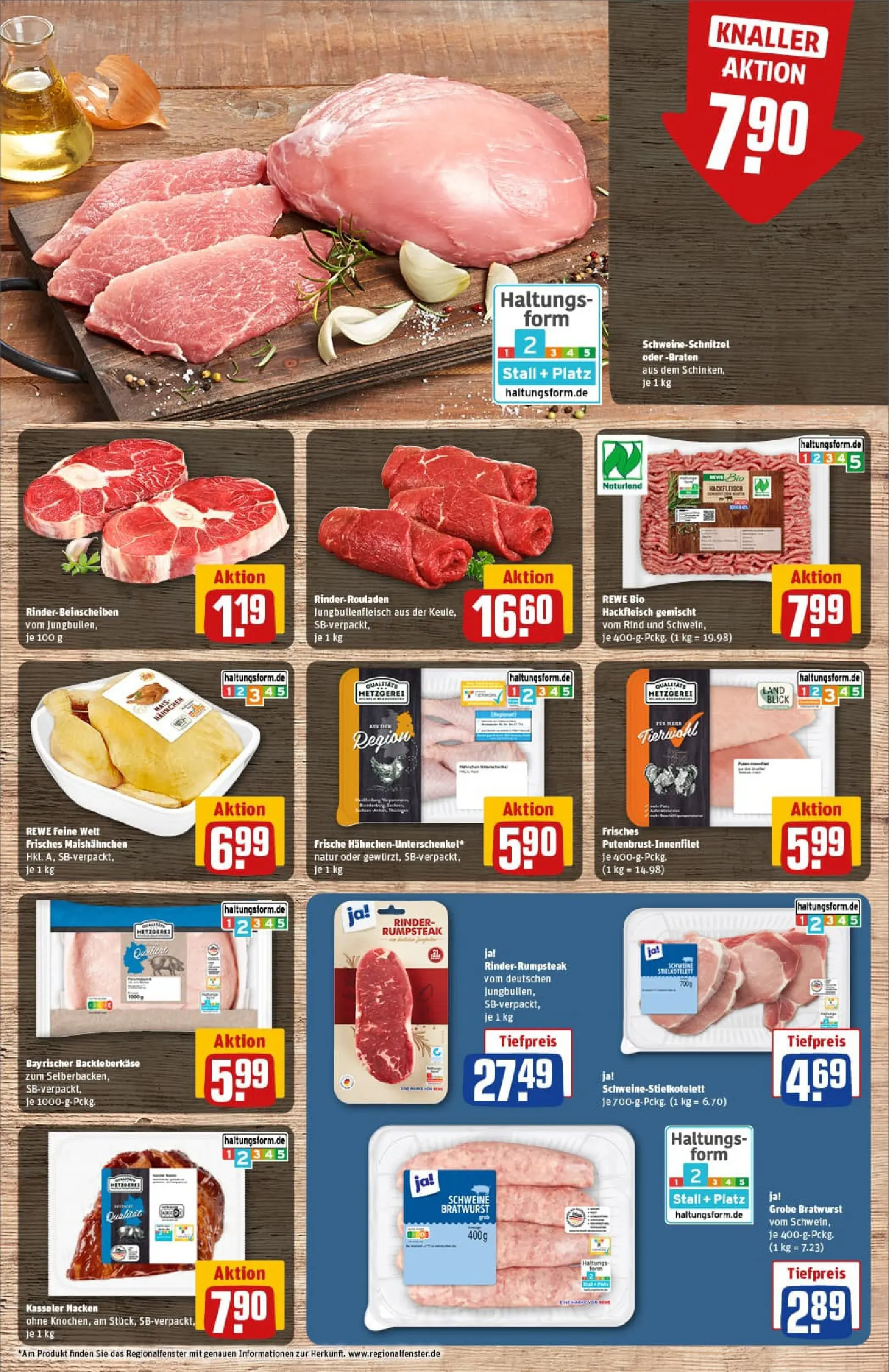 REWE Prospekt ab 11.01.2026 zum Blättern » Angebote | Seite: 8 | Produkte: Bratwurst, Kasseler nacken, Steak, Hackfleisch