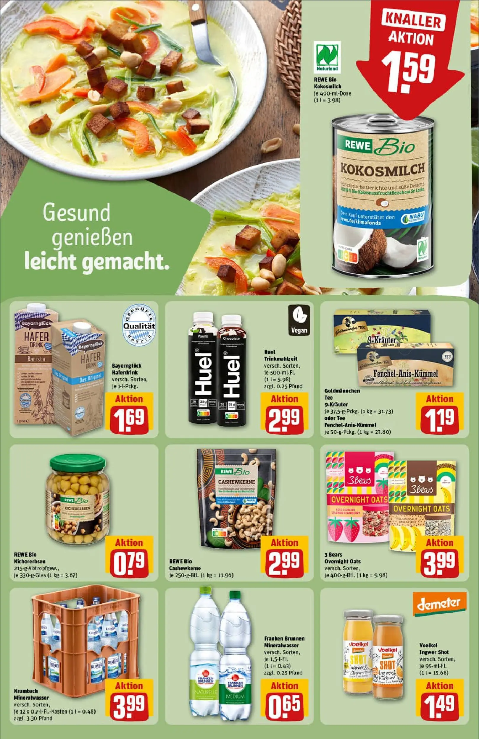 REWE Prospekt ab 11.01.2026 zum Blättern » Angebote | Seite: 23 | Produkte: Mineralwasser, Haferdrink, Tee, PC