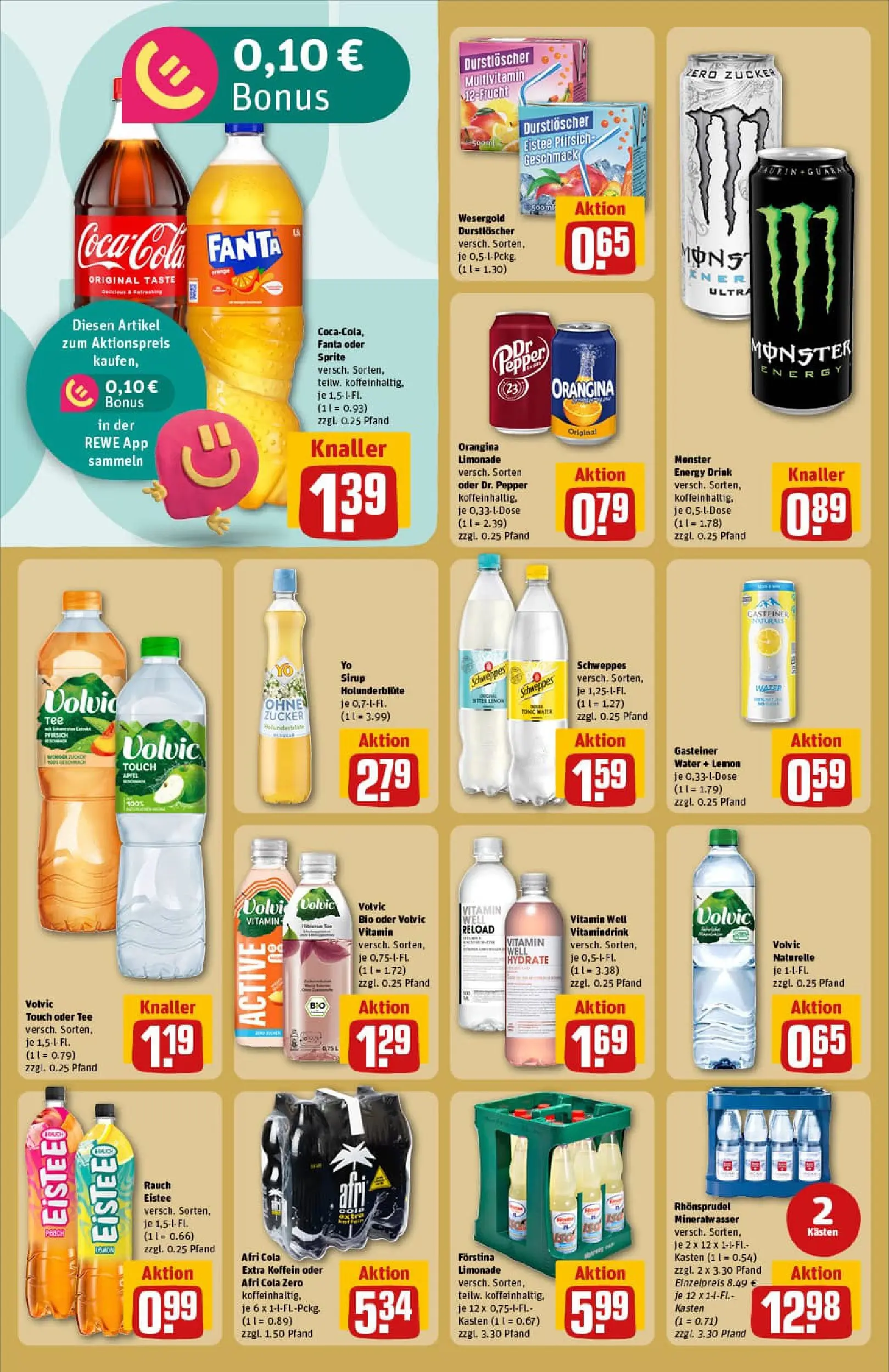 REWE Prospekt ab 11.01.2026 zum Blättern » Angebote | Seite: 16 | Produkte: Durstloscher, Fanta, Sirup, Volvic