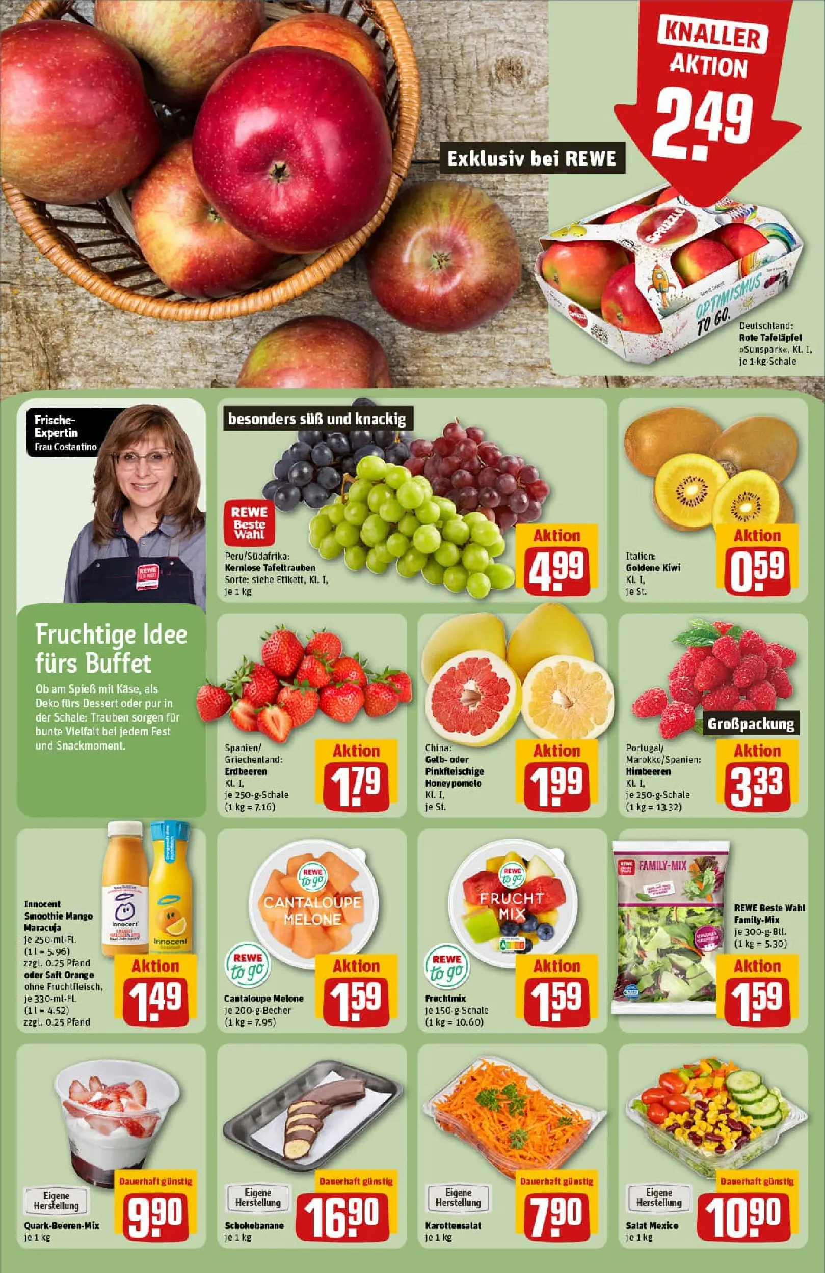 REWE Prospekt ab 11.01.2026 zum Blättern » Angebote | Seite: 6 | Produkte: Himbeeren, Mango, Saft, Kiwi