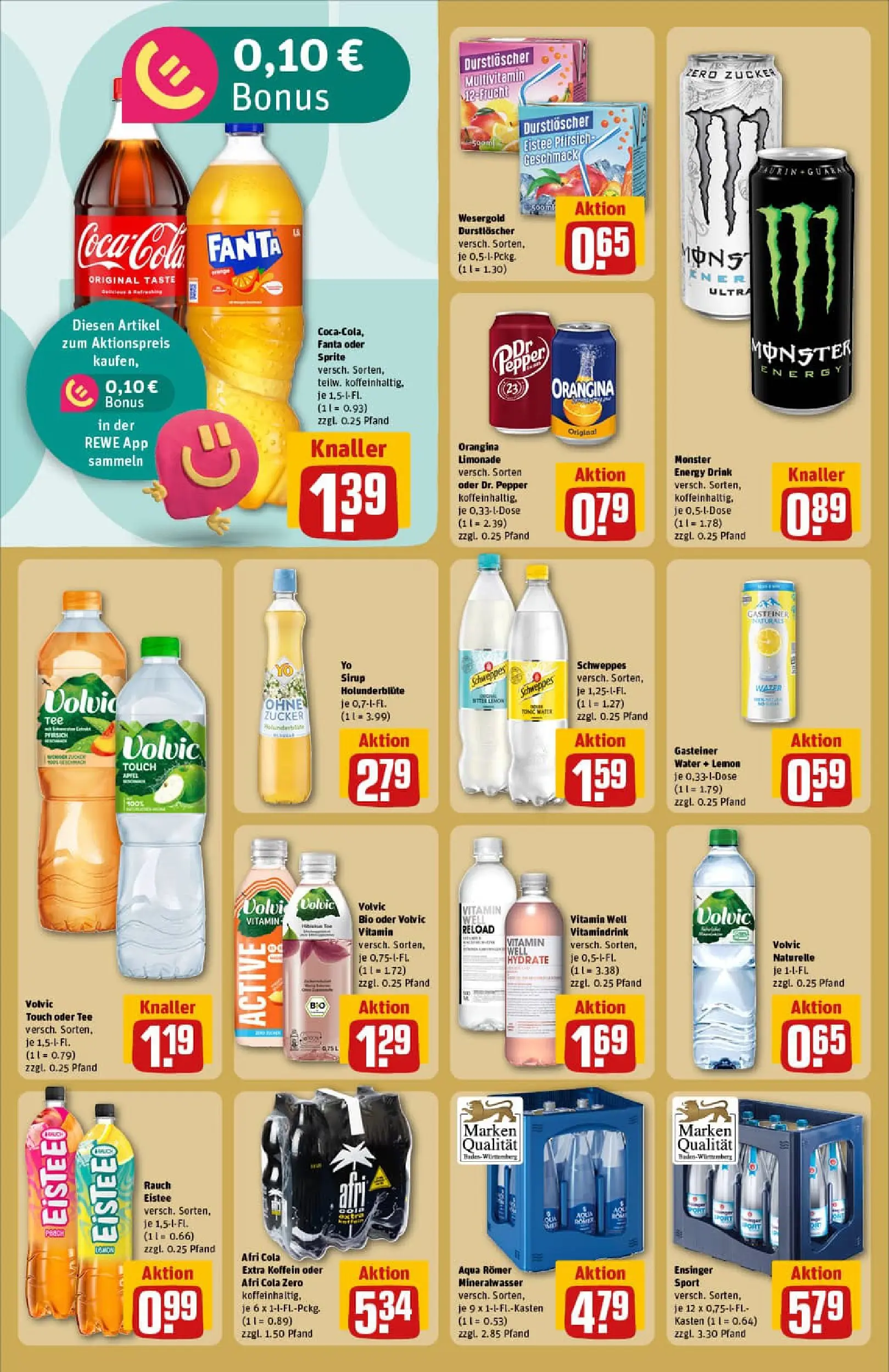 REWE Prospekt ab 11.01.2026 zum Blättern » Angebote | Seite: 18 | Produkte: Cola, Sirup, Monster, Tee