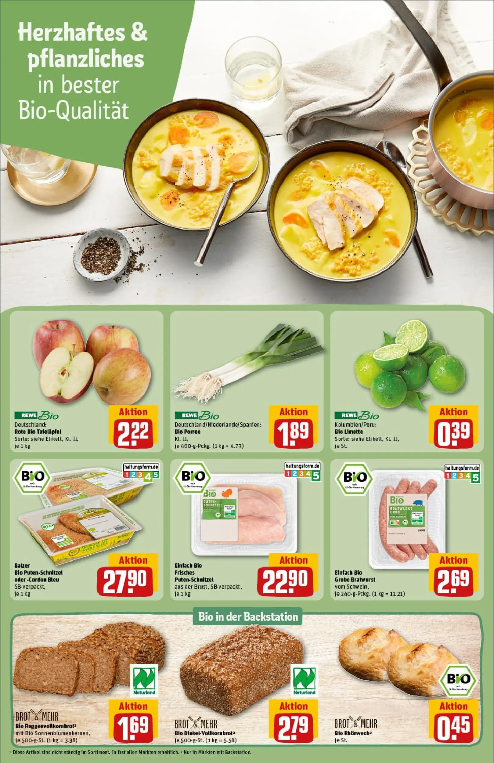 REWE Prospekt ab 11.01.2026 zum Blättern » Angebote | Seite: 21 | Produkte: Bratwurst, Schnitzel, Apple, Limette
