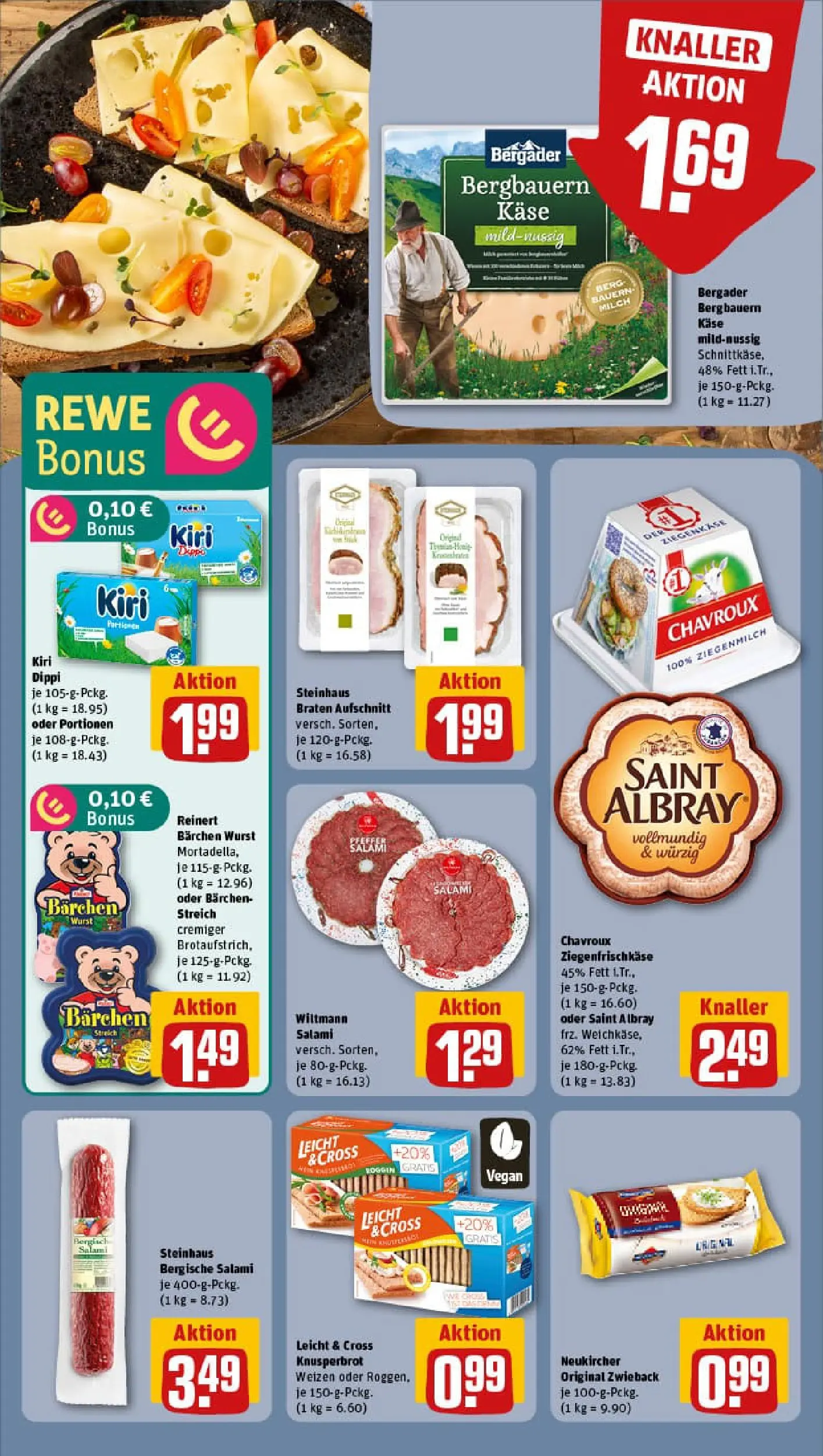 REWE Prospekt ab 11.01.2026 zum Blättern » Angebote | Seite: 12 | Produkte: Milch, Käse, Wurst, Salami