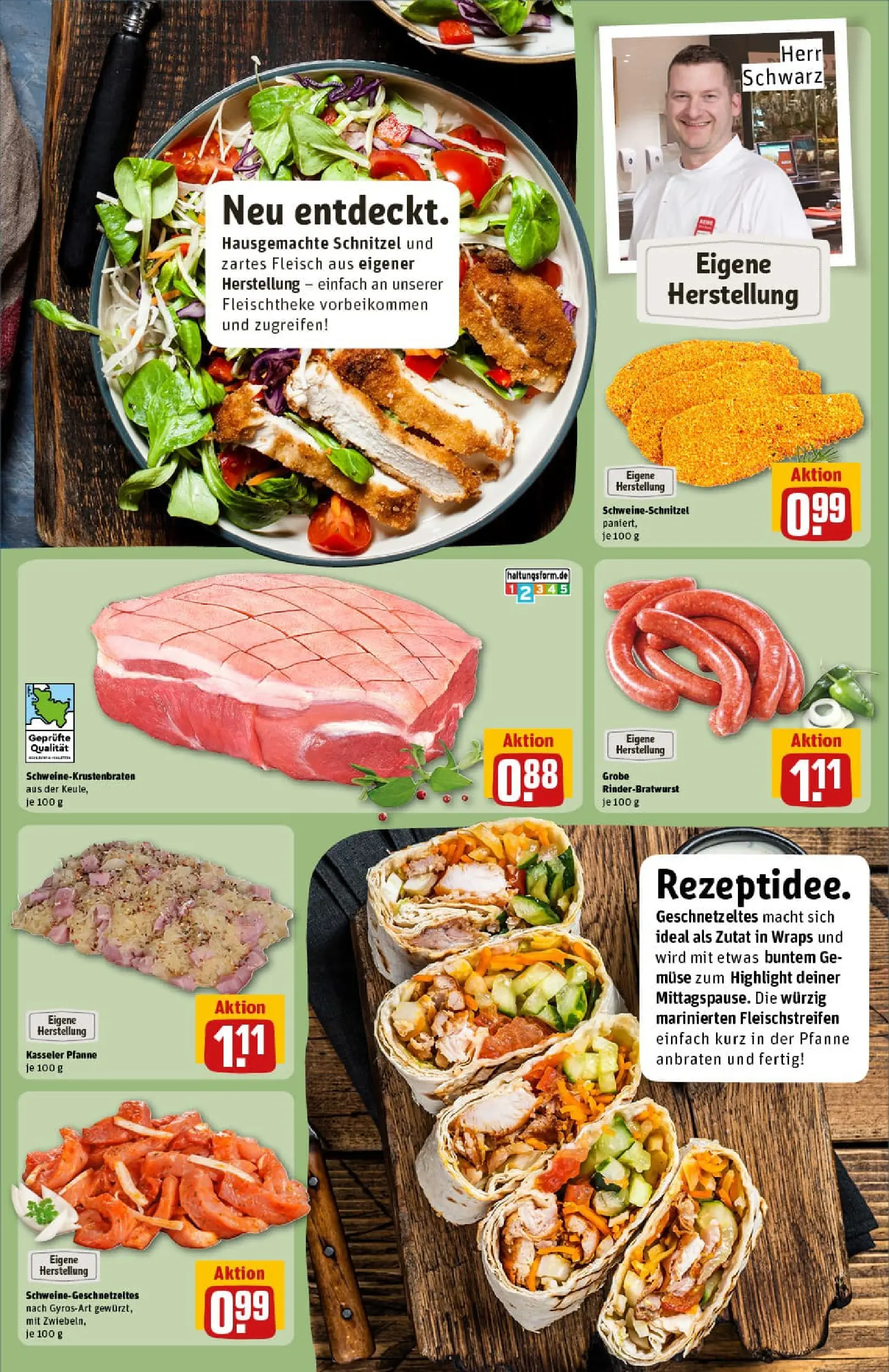 REWE Prospekt ab 11.01.2026 zum Blättern » Angebote | Seite: 13 | Produkte: Schnitzel, Fleisch
