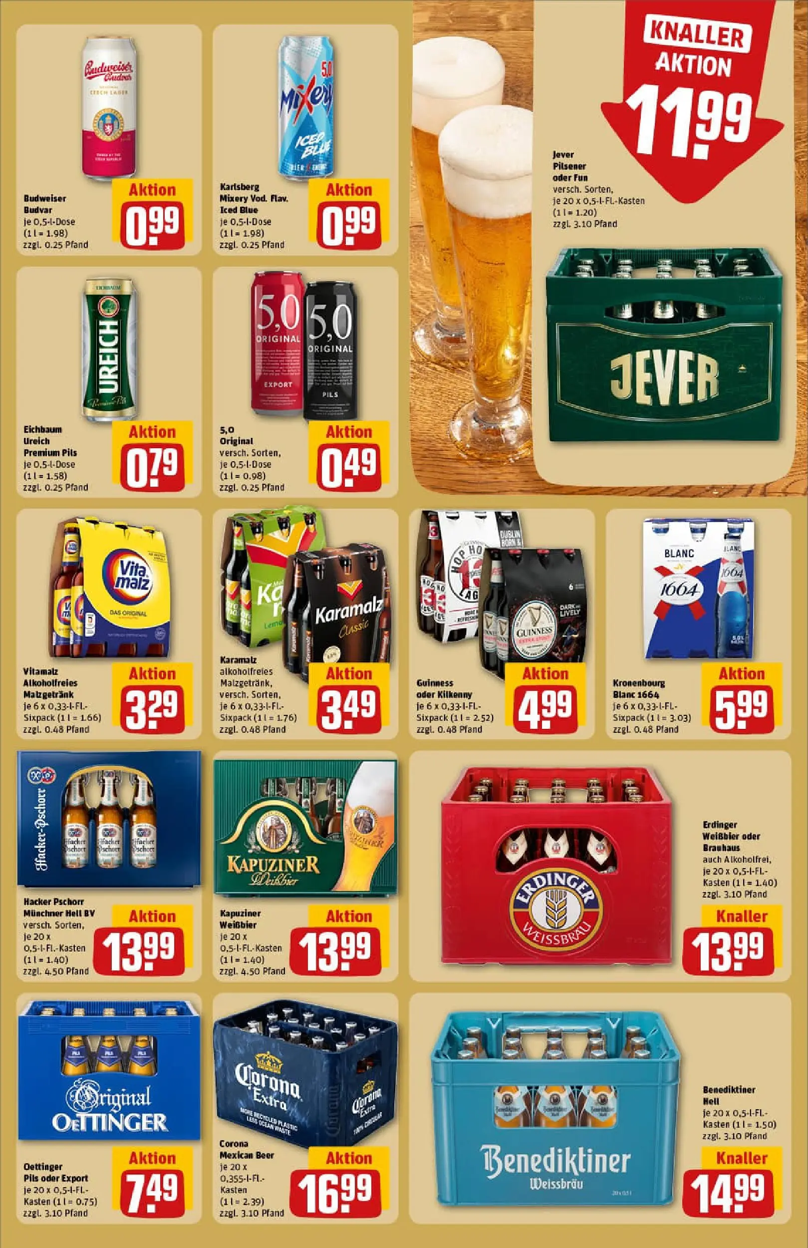 REWE Prospekt ab 11.01.2026 zum Blättern » Angebote | Seite: 19 | Produkte: Pils, Oettinger, Benediktiner hell, Jever