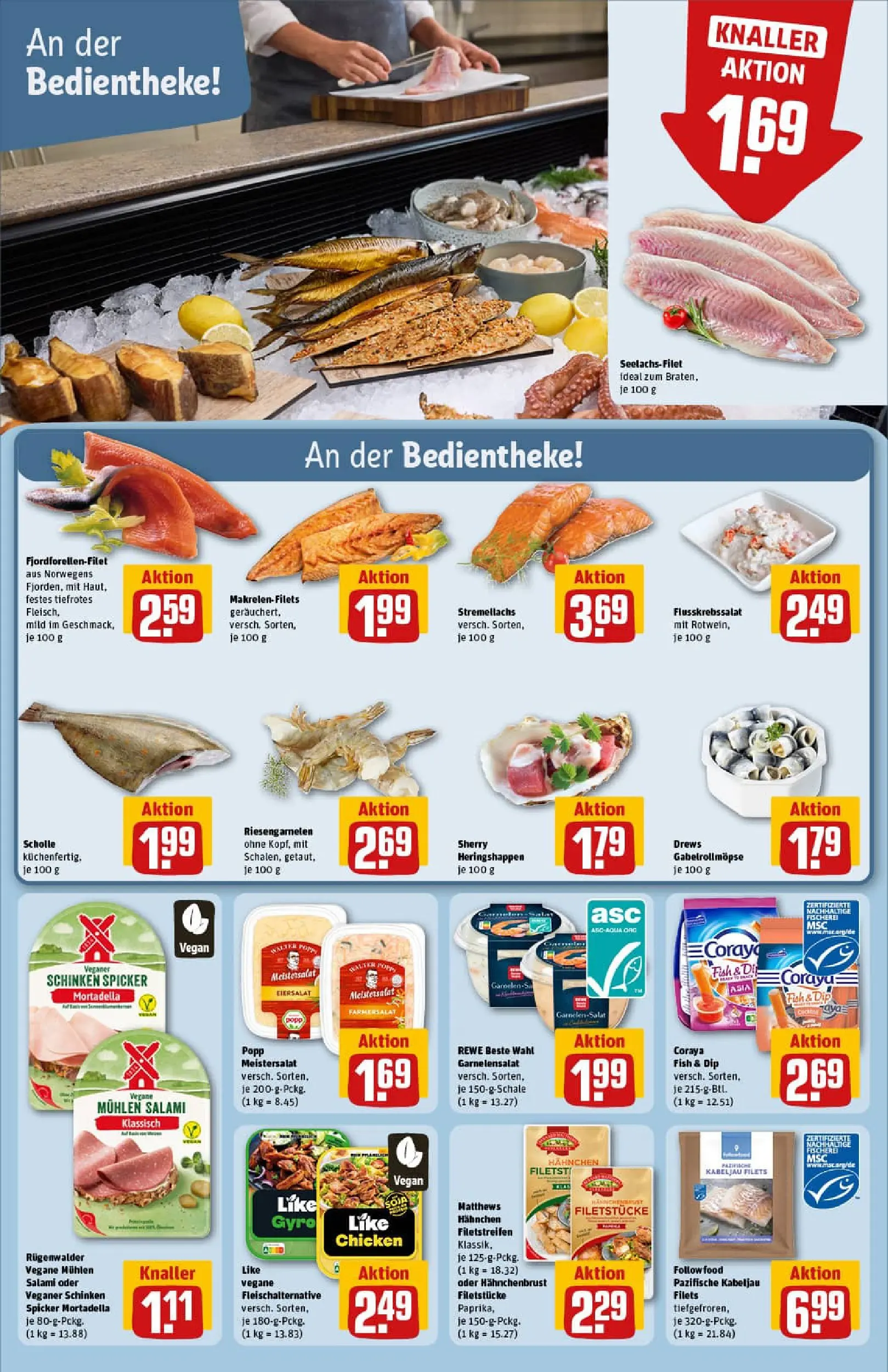 REWE Prospekt ab 11.01.2026 zum Blättern » Angebote | Seite: 12 | Produkte: Hahnchen, Salami, Schinken, Hahnchenbrust