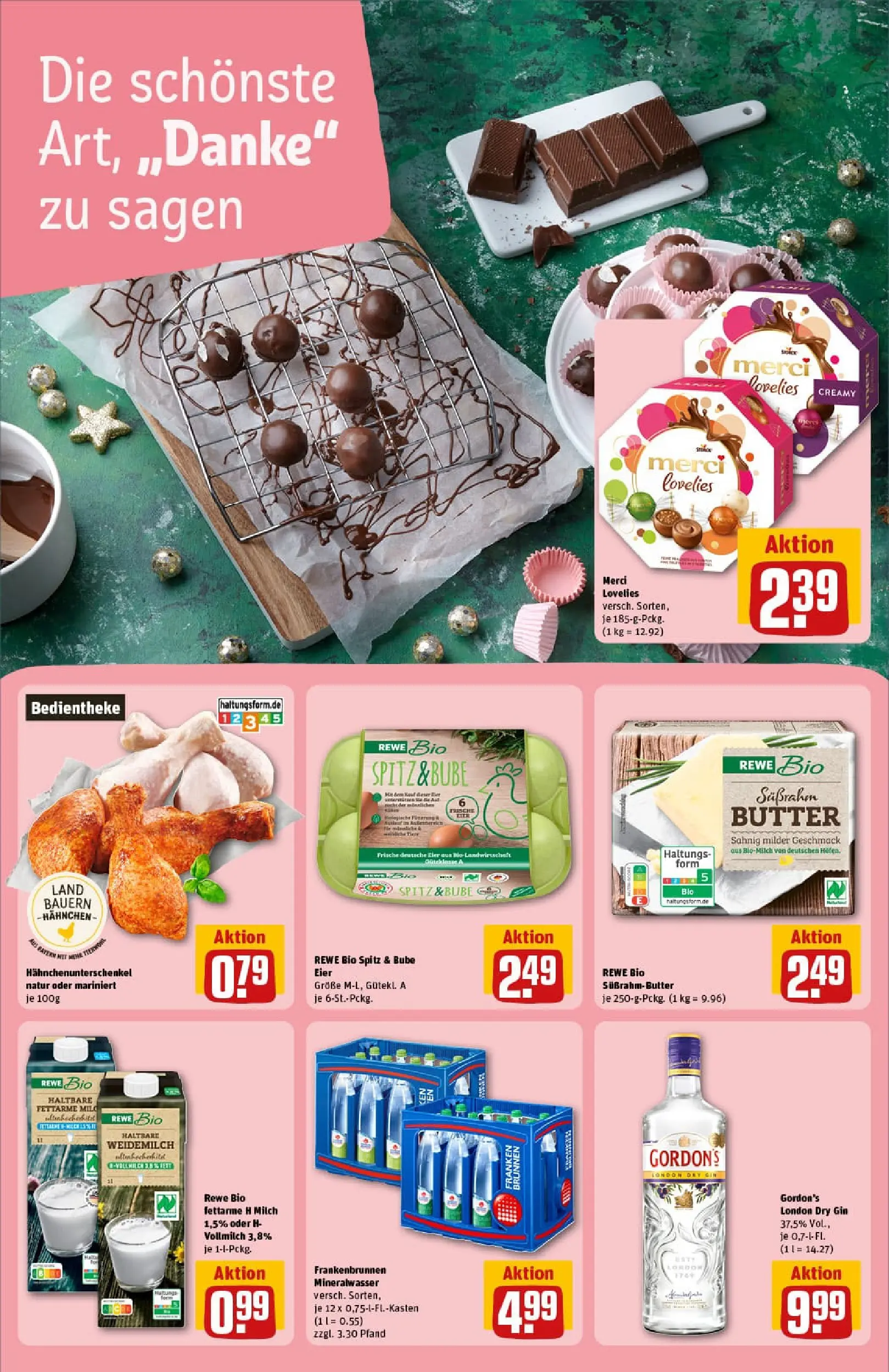 REWE Prospekt ab 11.01.2026 zum Blättern » Angebote | Seite: 39 | Produkte: Hahnchen, Milch, Butter, Ente