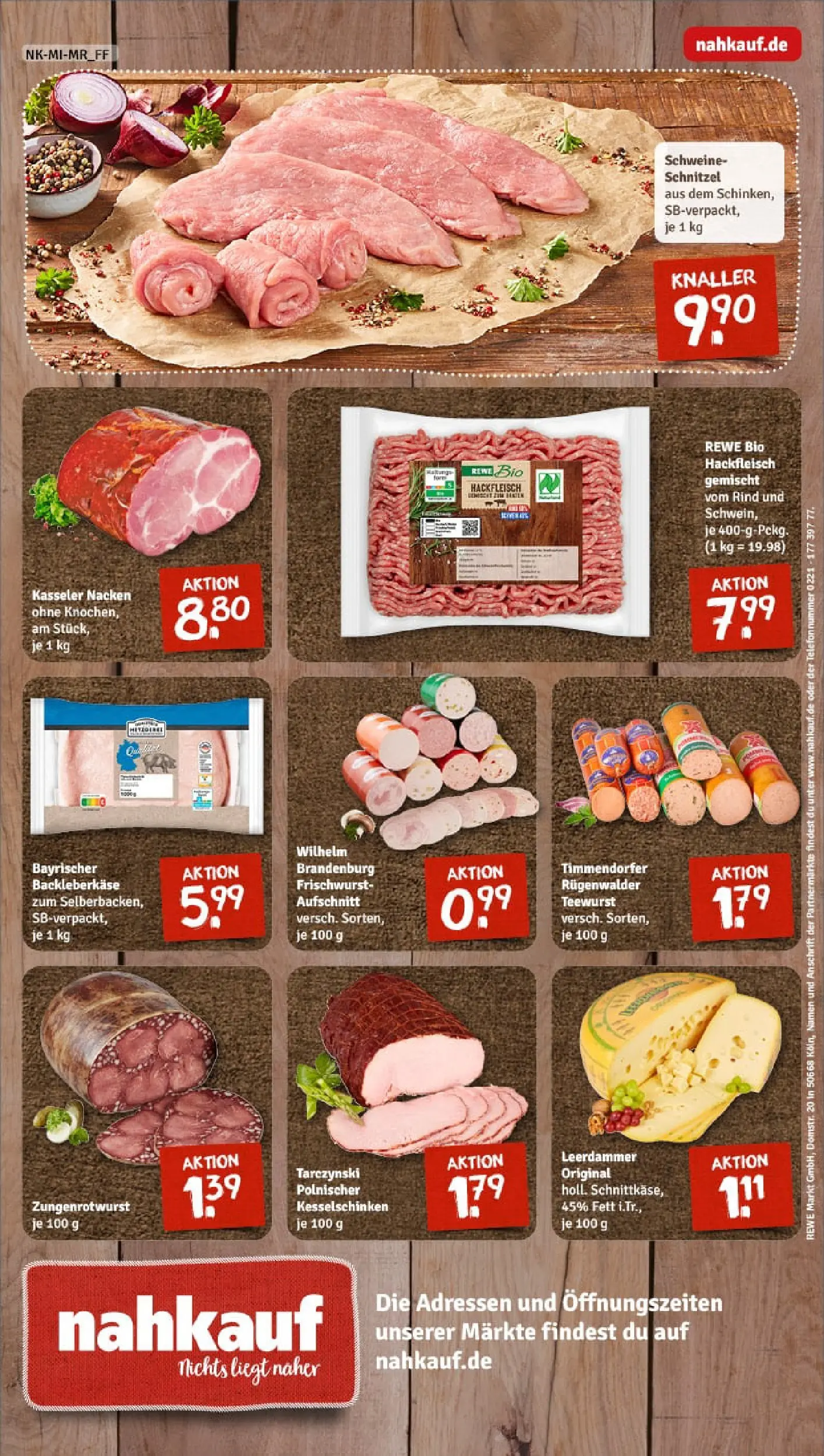 REWE Prospekt ab 11.01.2026 zum Blättern » Angebote | Seite: 8 | Produkte: Schnitzel, Kasseler nacken, Telefon, Hackfleisch