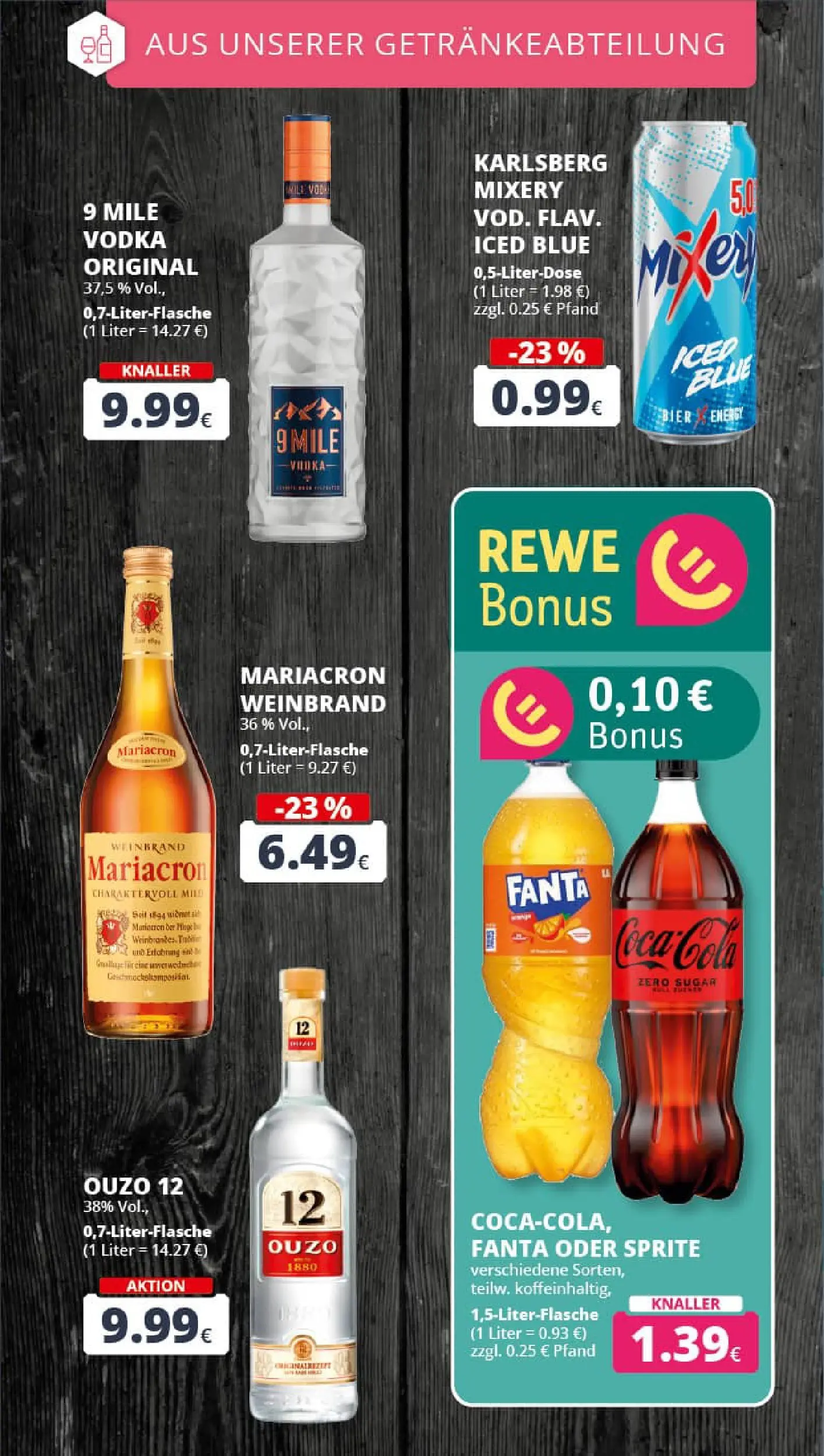REWE Prospekt ab 11.01.2026 zum Blättern » Angebote | Seite: 20 | Produkte: Ouzo 12, Fanta, Energy, Mixery