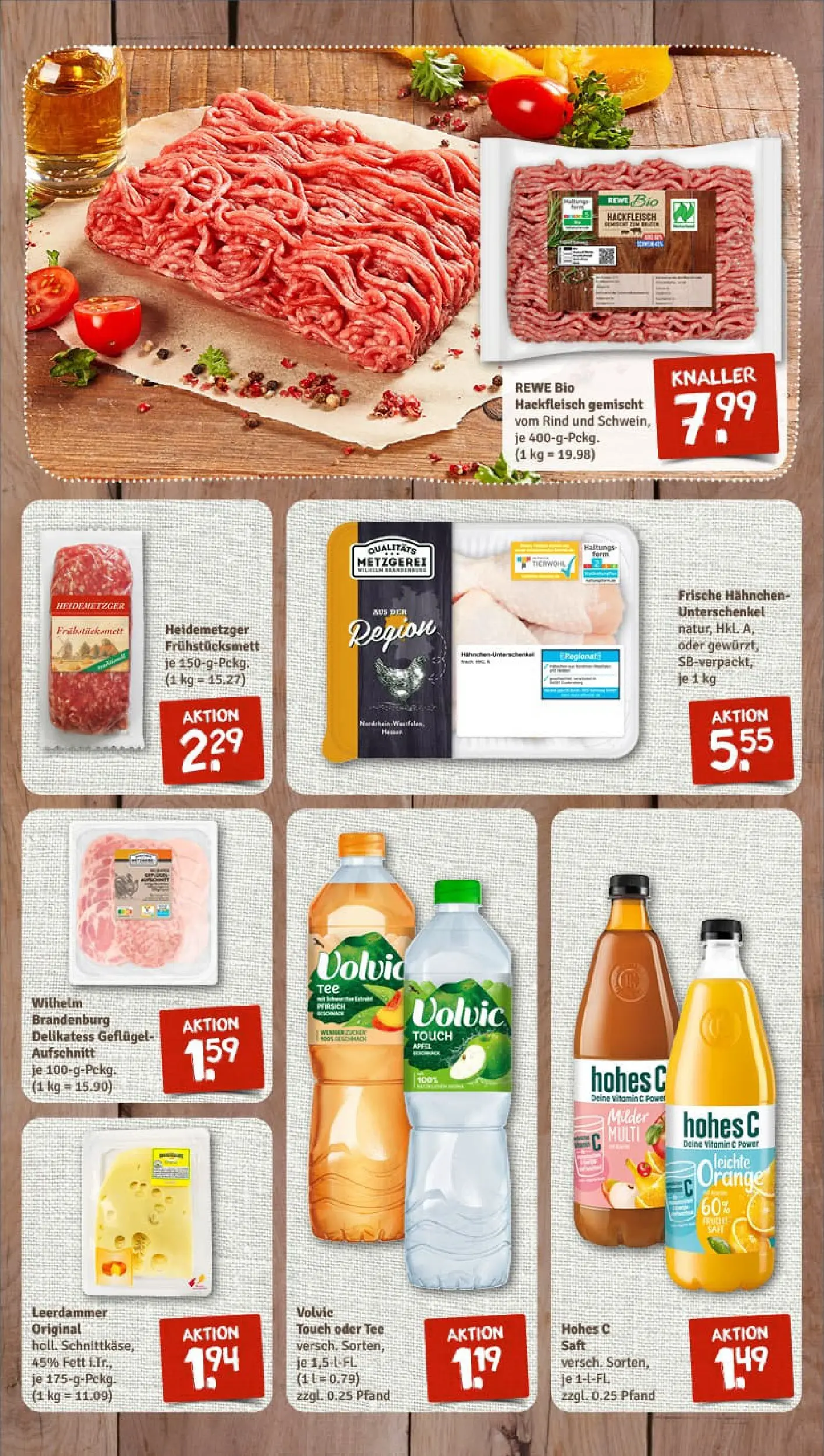 REWE Prospekt ab 11.01.2026 zum Blättern » Angebote | Seite: 7 | Produkte: Hahnchen, Volvic touch, Volvic, Hackfleisch
