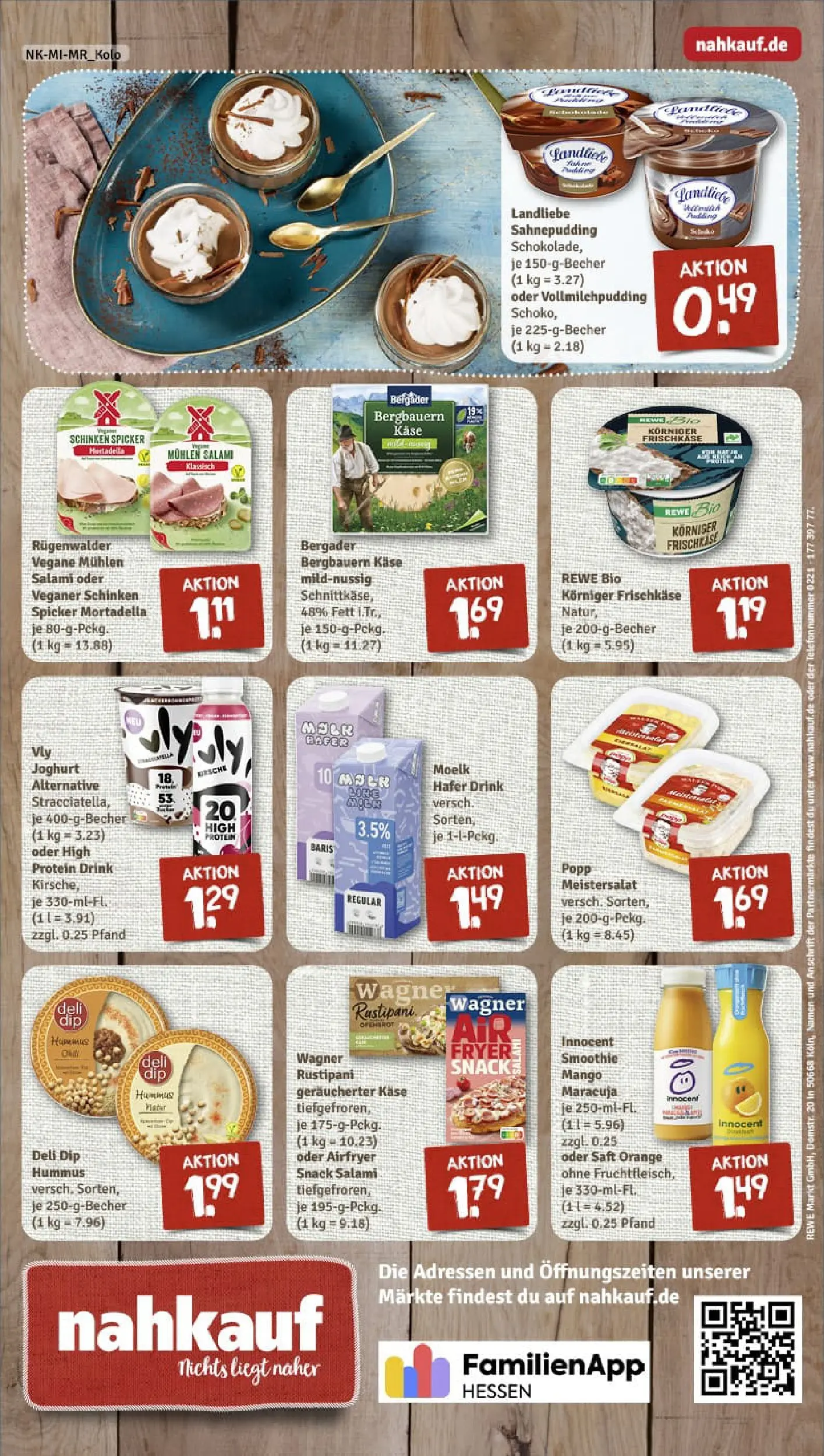 REWE Prospekt ab 11.01.2026 zum Blättern » Angebote | Seite: 8 | Produkte: Käse, Pudding, Mango, Schinken