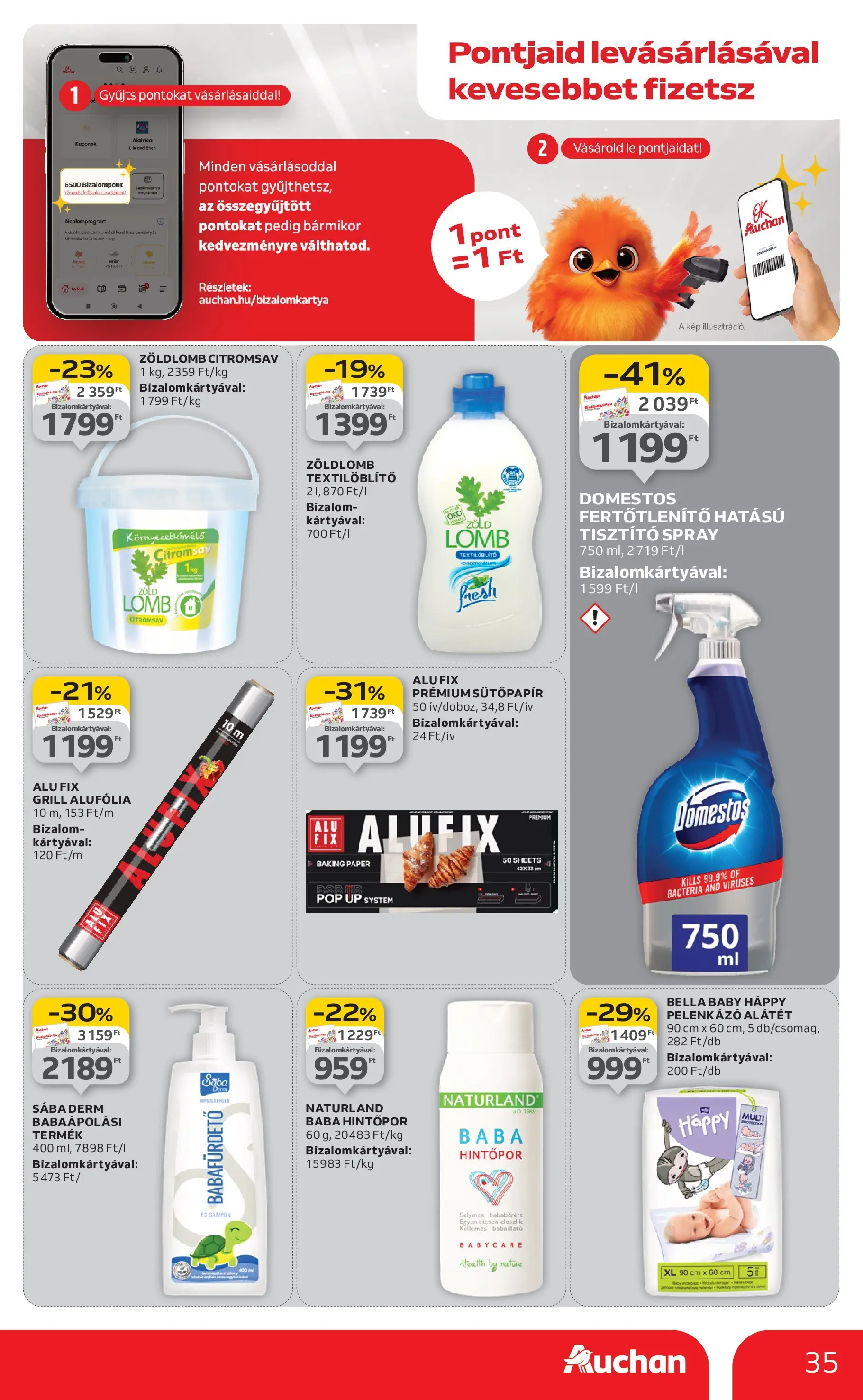 Auchan Akciós újság Szolnok - 2026.01.08. -tól/töl > akció, lapozható szórólap 🛍️ | Oldal: 35 | Termékek: Grill, Pelenkázó