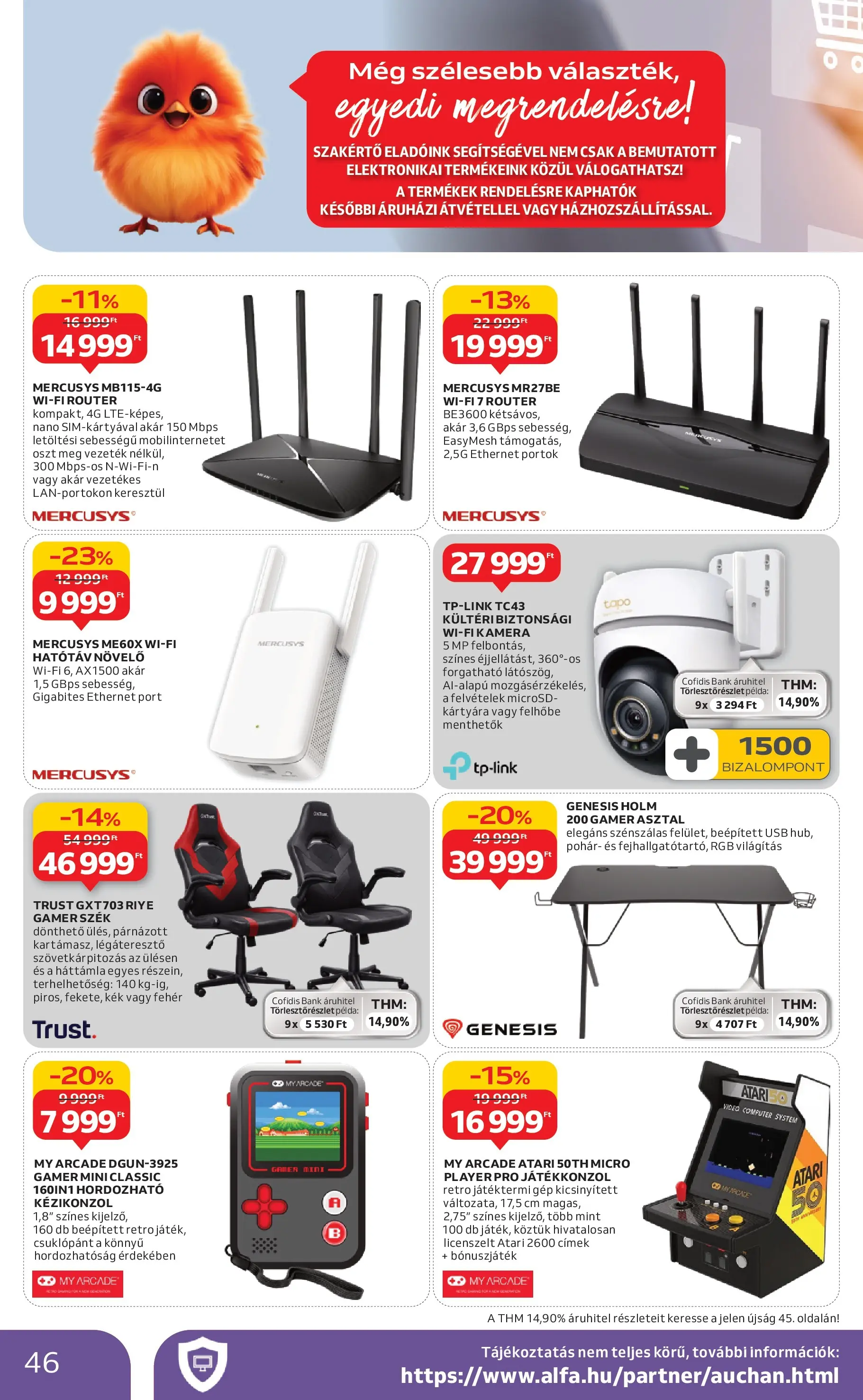 Auchan Akciós újság Szolnok - 2026.01.08. -tól/töl > akció, lapozható szórólap 🛍️ | Oldal: 46 | Termékek: Videó, Játékkonzol, Asztal, Szék