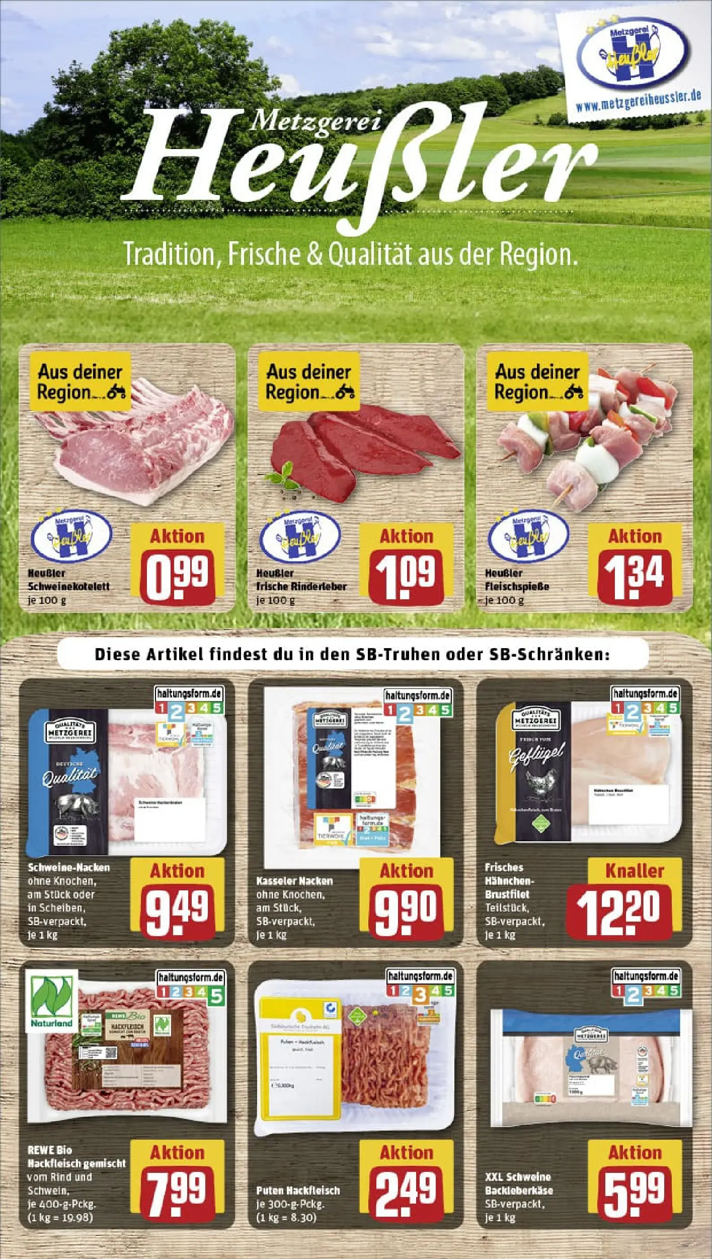 REWE Prospekt ab 11.01.2026 zum Blättern » Angebote | Seite: 10 | Produkte: Hahnchen, Schweinenacken, Kasseler nacken, Hackfleisch