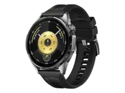 Huawei Watch GT 6, 46mm, Grau, Schwarzes Fluorelastomer-Armband; Smartwatch
