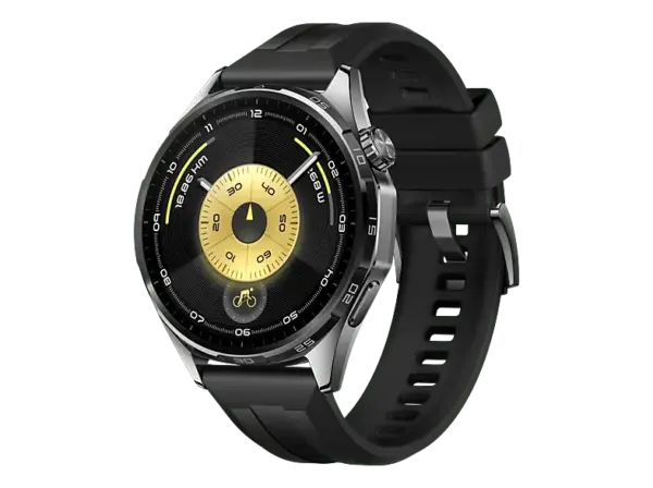Huawei Watch GT 6, 46mm, Grau, Schwarzes Fluorelastomer-Armband; Smartwatch