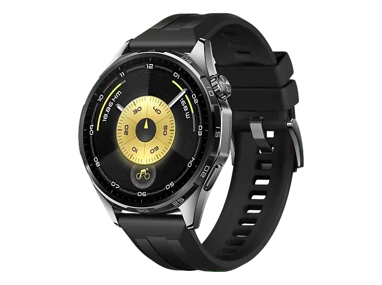 Huawei Watch GT 6, 46mm, Grau, Schwarzes Fluorelastomer-Armband; Smartwatch