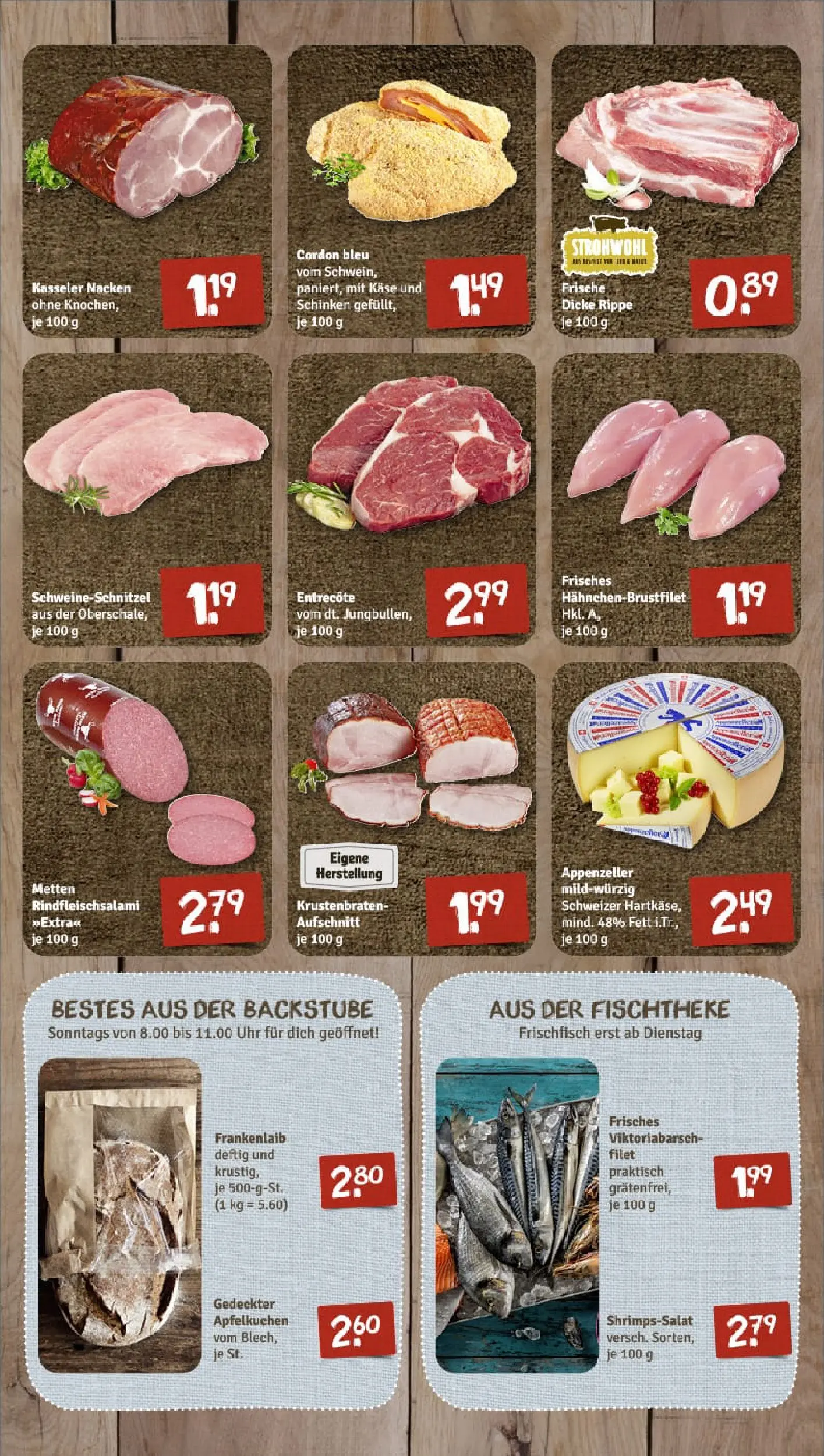 REWE Prospekt ab 11.01.2026 zum Blättern » Angebote | Seite: 7 | Produkte: Käse, Krustenbraten, Entrecote, Schinken