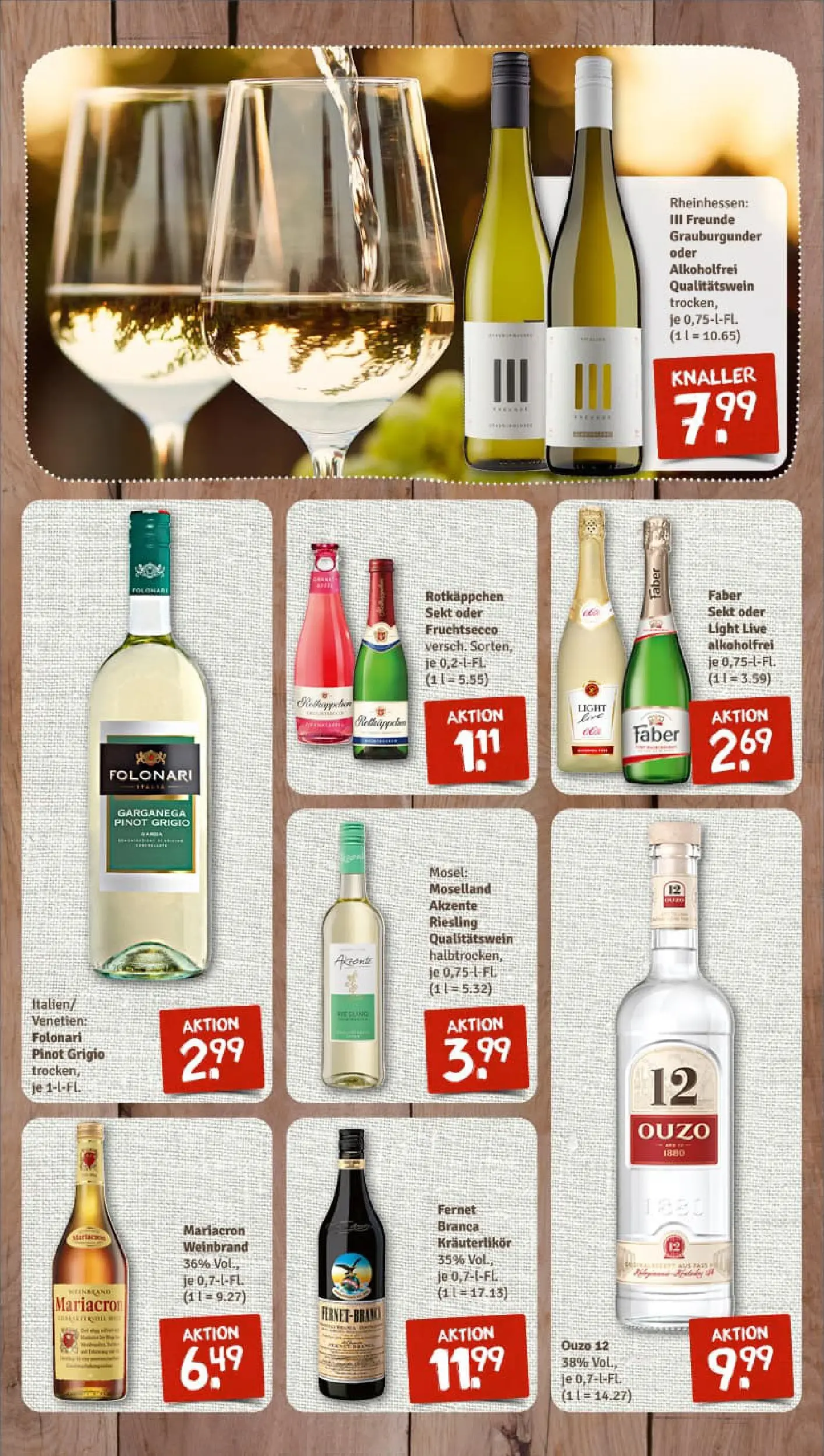 REWE Prospekt ab 11.01.2026 zum Blättern » Angebote | Seite: 10 | Produkte: Ouzo 12, Mariacron, Fruchtsecco, Rotkäppchen