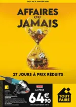 Tout faire mat&eacute;riaux AFFAIRES OU JAMAIS - au 31.01.2026