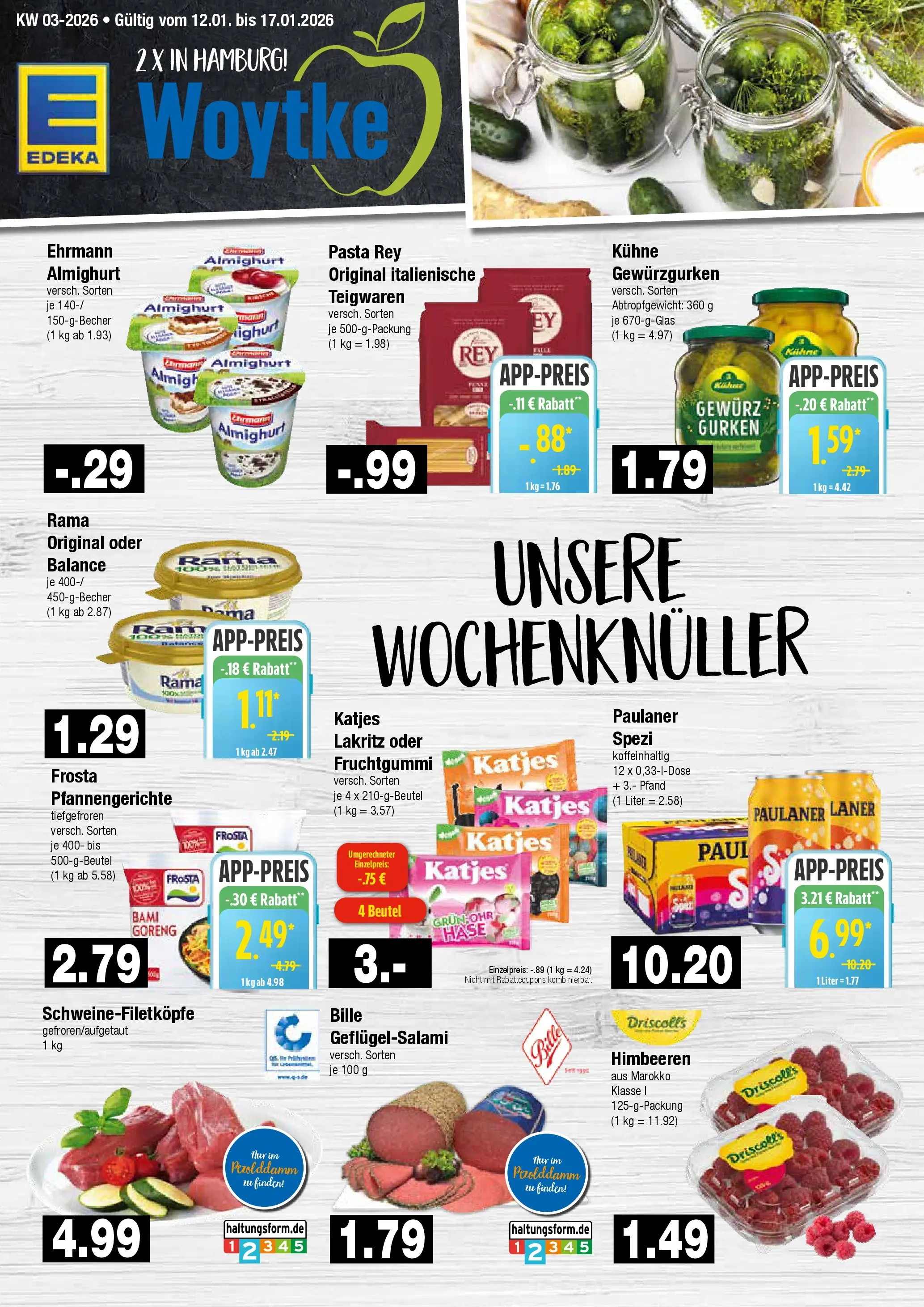 Edeka prospekt Hamburg	 (ab 11.01.2026) » Angebote Online | Seite: 1 | Produkte: Paulaner spezi, Frosta, Salami, Paulaner