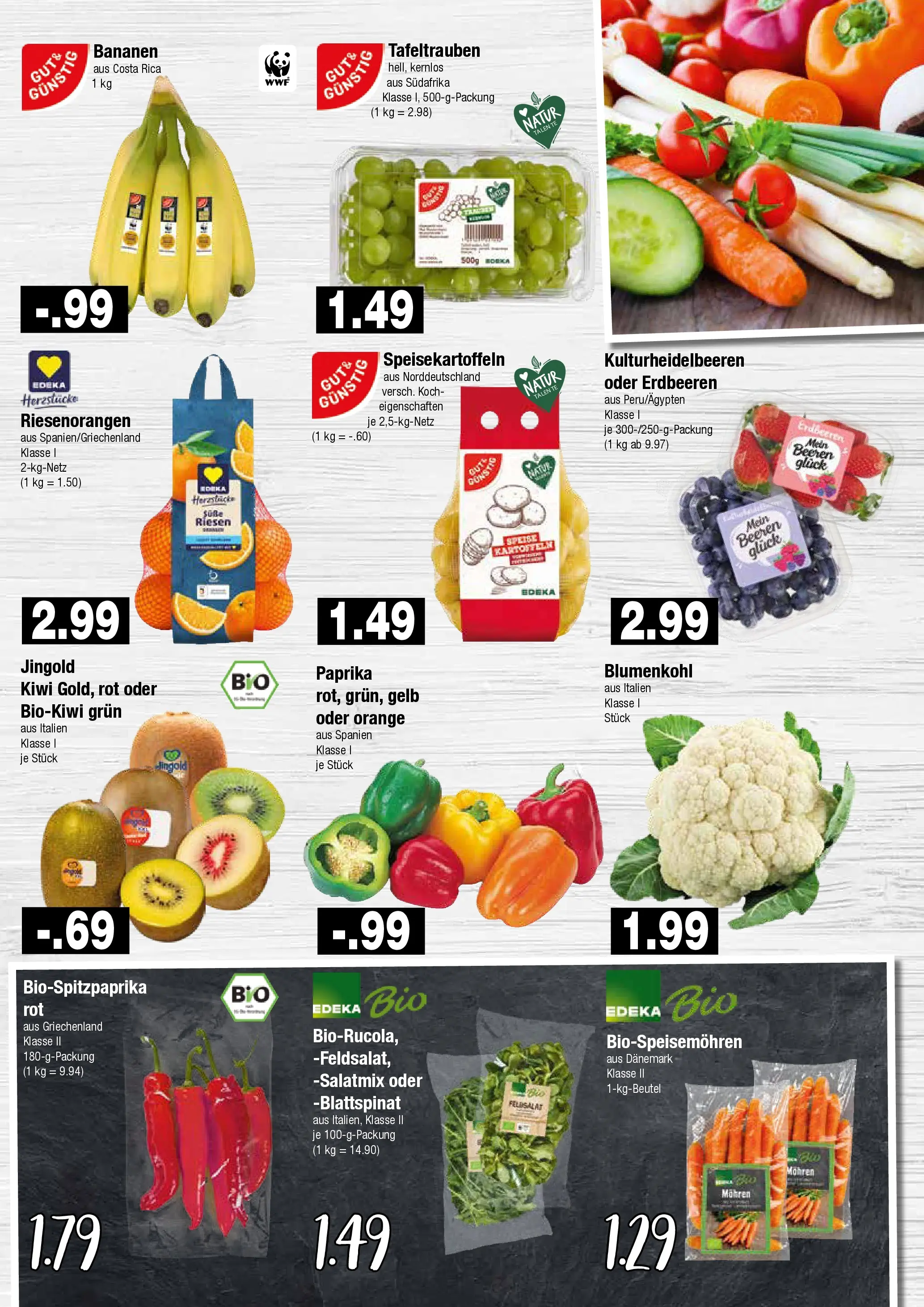 Edeka prospekt Hamburg	 (ab 11.01.2026) » Angebote Online | Seite: 3 | Produkte: Mohren, Paprika, Blumenkohl, Erdbeeren