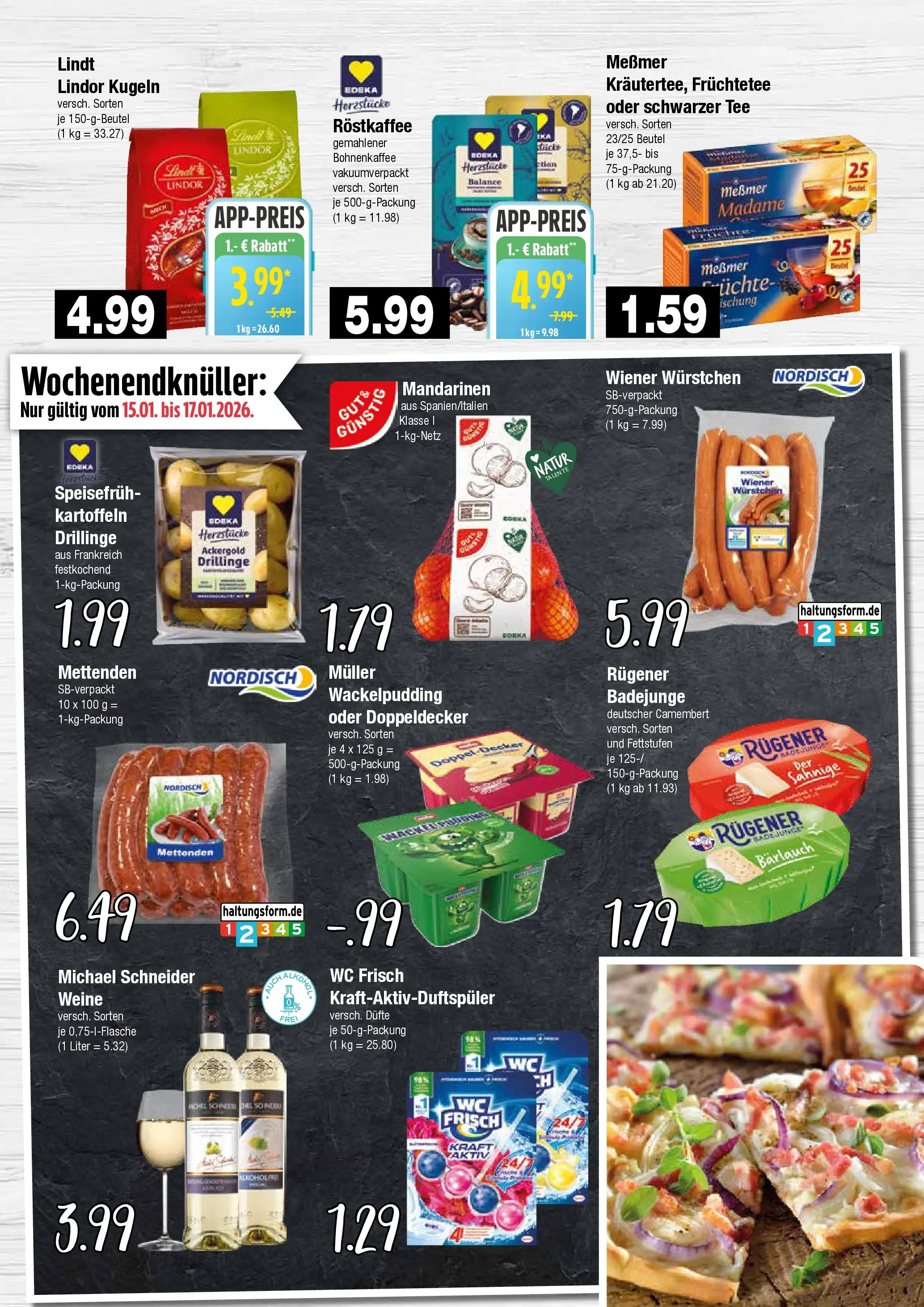 Edeka prospekt Hamburg	 (ab 11.01.2026) » Angebote Online | Seite: 10 | Produkte: Wiener wurstchen, Messmer, Tee, Lindt