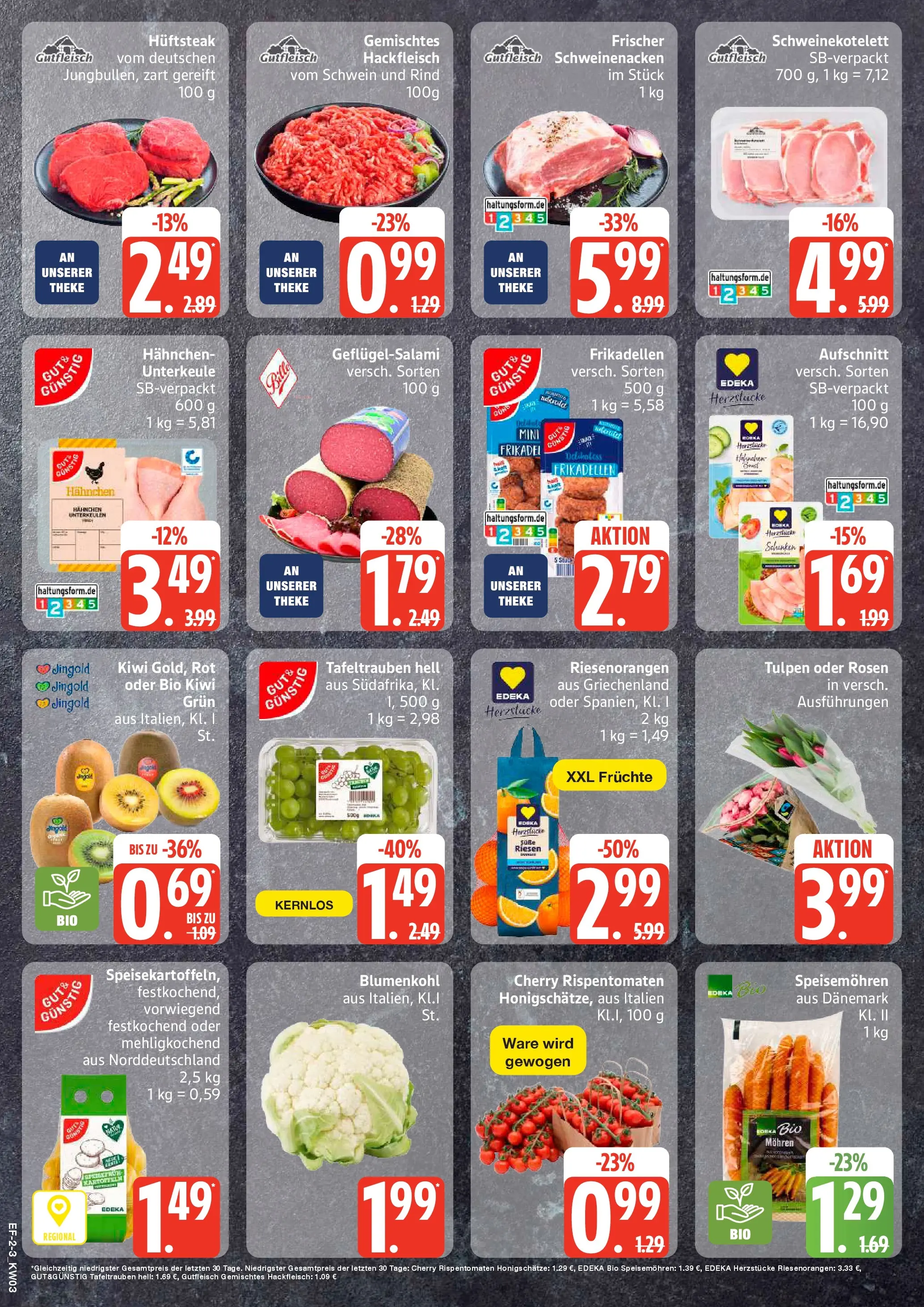 Edeka prospekt Schellhorn	 (ab 11.01.2026) » Angebote Online | Seite: 2 | Produkte: Schweinenacken, Blumenkohl, Steak, Kiwi