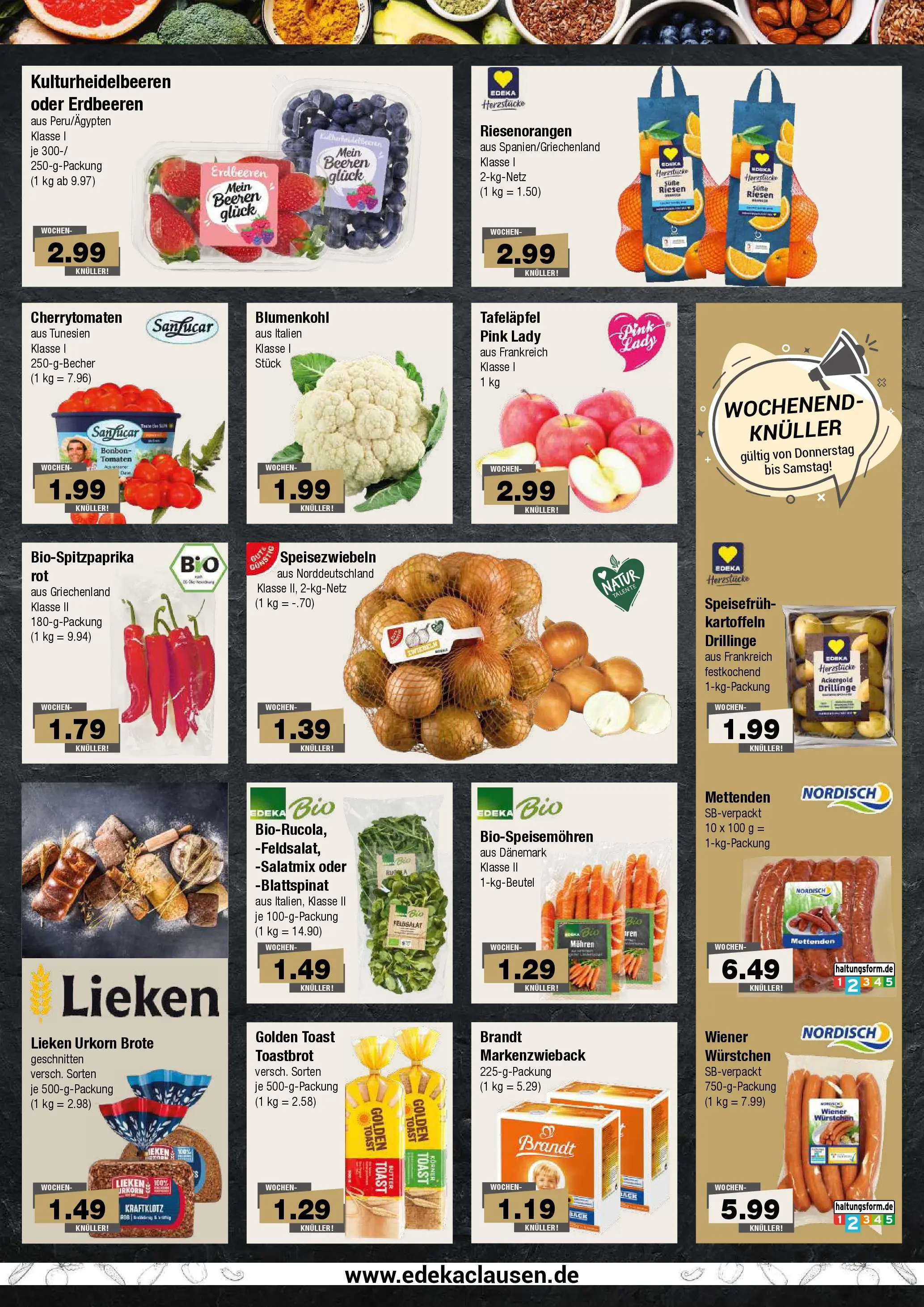 Edeka prospekt Hamburg	 (ab 11.01.2026) » Angebote Online | Seite: 2 | Produkte: Wiener wurstchen, Toastbrot, Kartoffeln, Erdbeeren