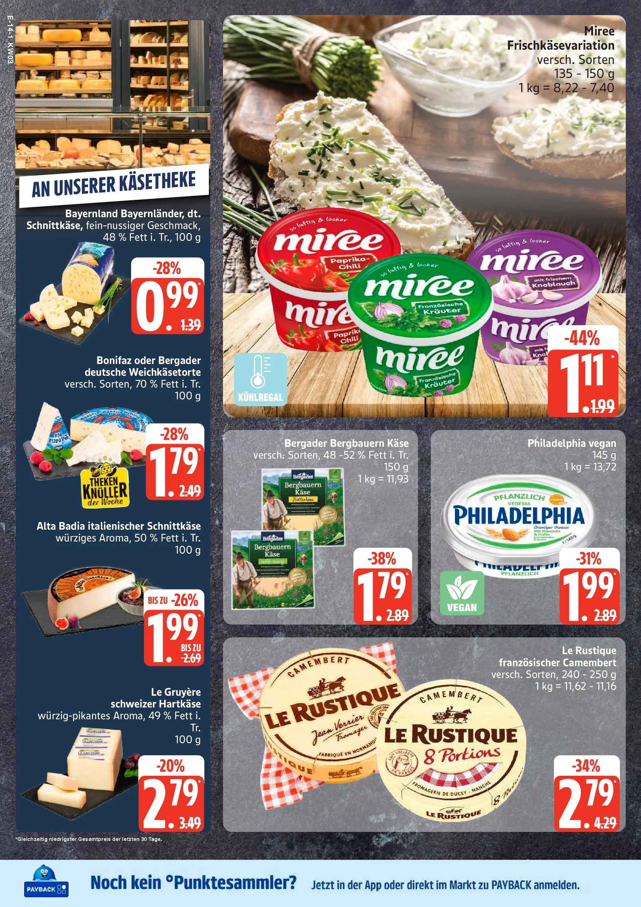 Edeka prospekt Rostock	 (ab 11.01.2026) » Angebote Online | Seite: 16 | Produkte: Käse, Philadelphia, Paprika, Chili