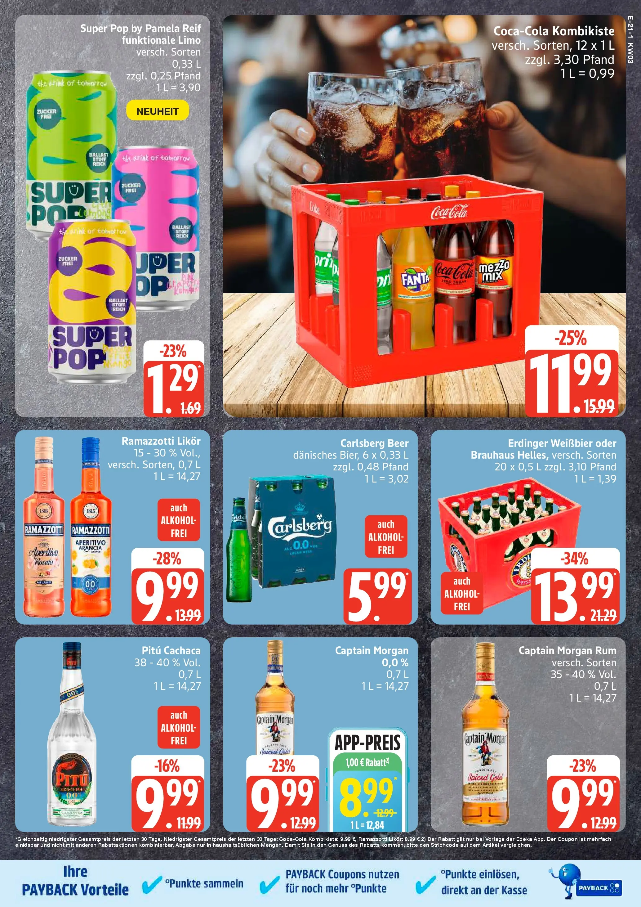 Edeka prospekt Rostock	 (ab 11.01.2026) » Angebote Online | Seite: 25 | Produkte: Erdinger, Carlsberg, Weißbier, Captain morgan