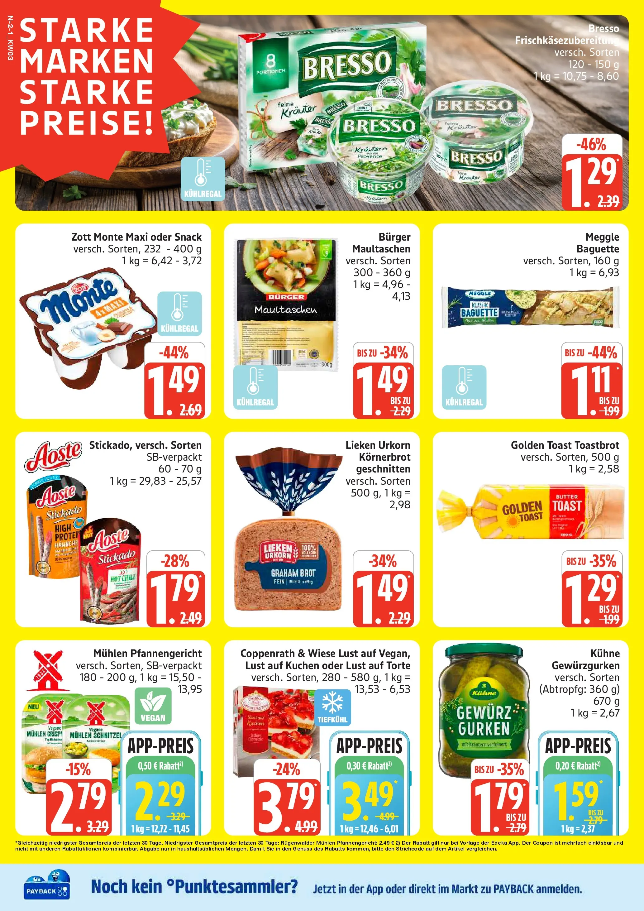 Edeka prospekt Rostock	 (ab 11.01.2026) » Angebote Online | Seite: 2 | Produkte: Butter, Bresso, Kuchen, Gurken