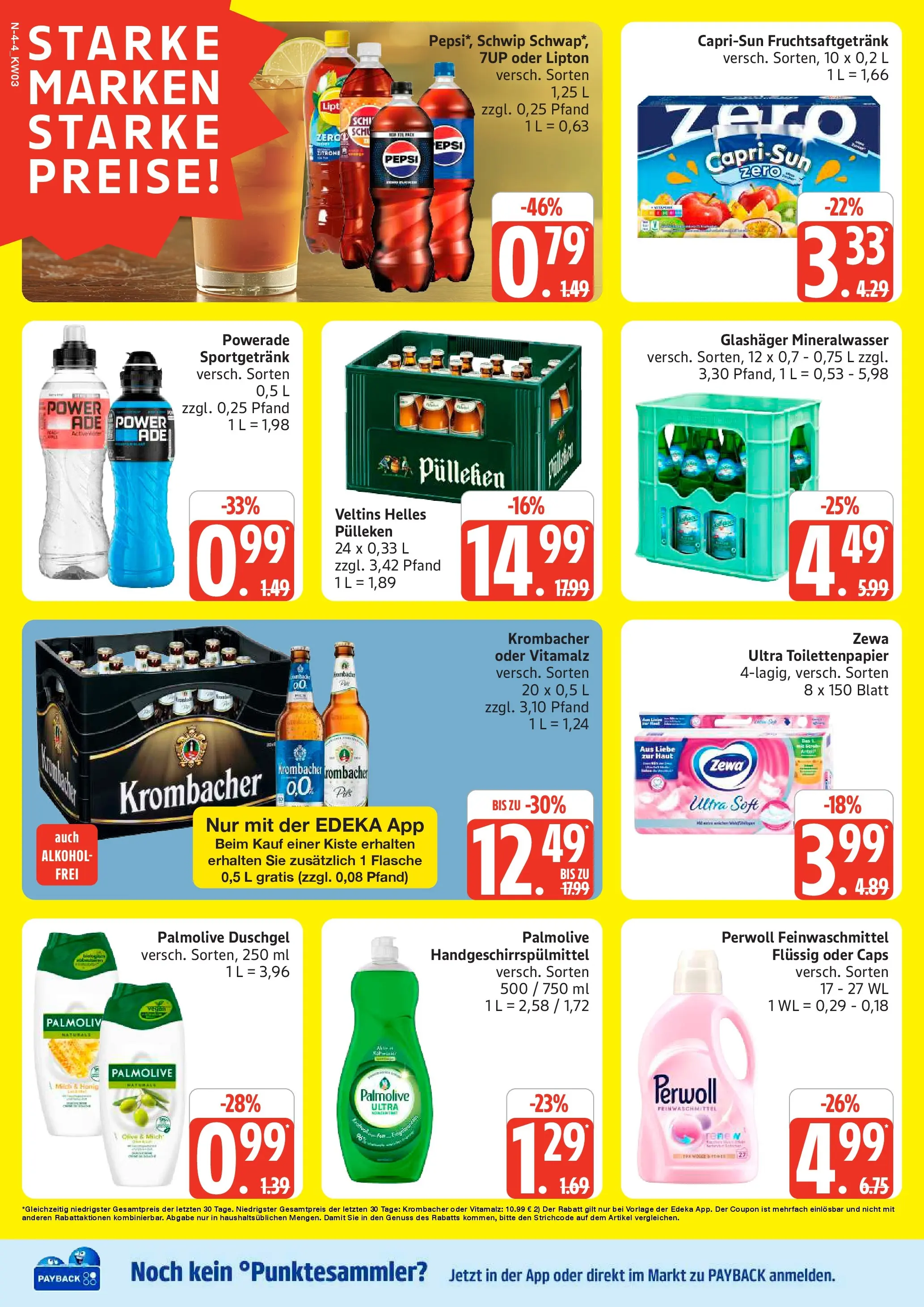 Edeka prospekt Rostock	 (ab 11.01.2026) » Angebote Online | Seite: 4 | Produkte: Milch, Duschgel, Powerade, Toilettenpapier