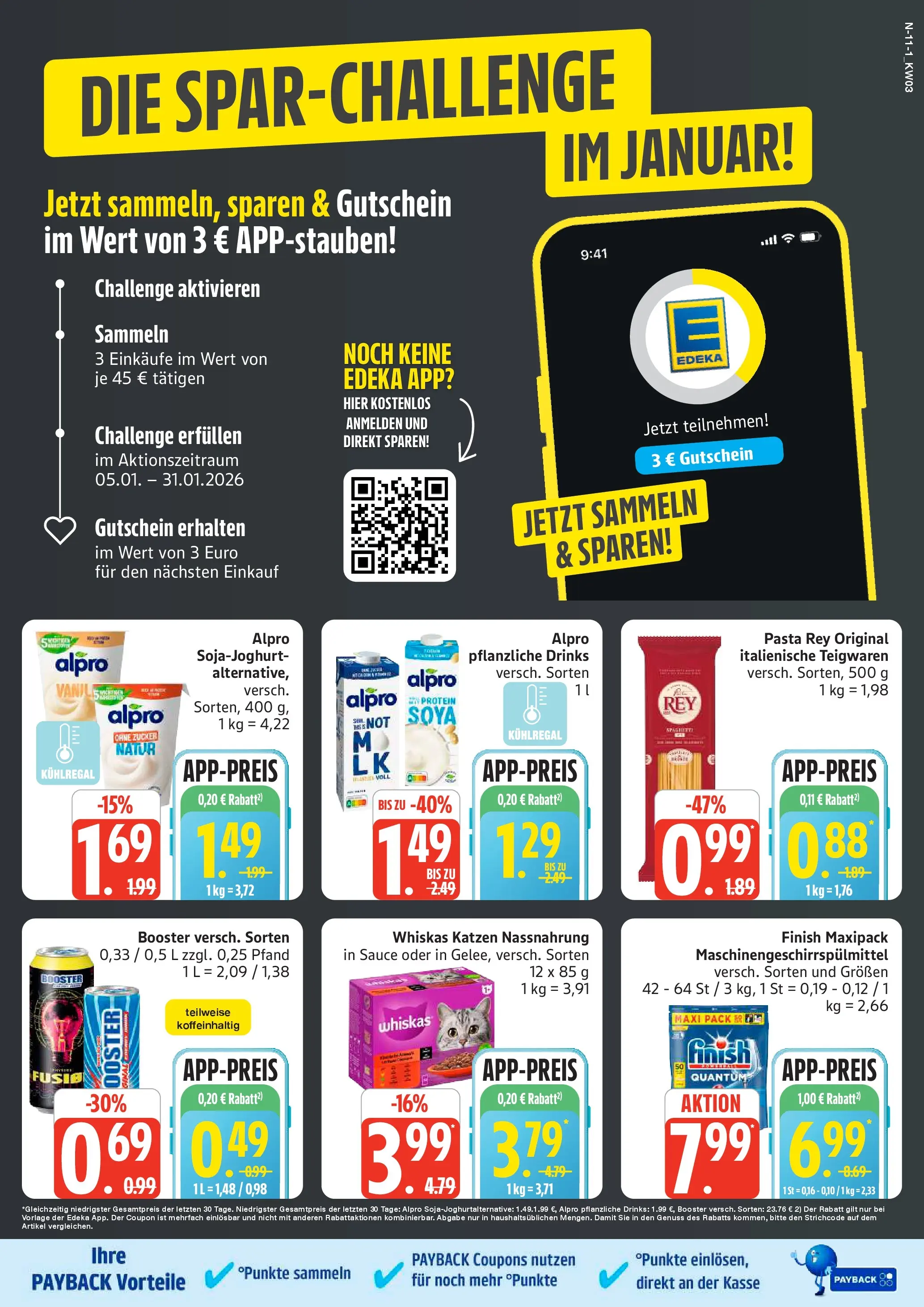 Edeka prospekt Rostock	 (ab 11.01.2026) » Angebote Online | Seite: 11 | Produkte: Energy, Finish, Zucker, Pasta