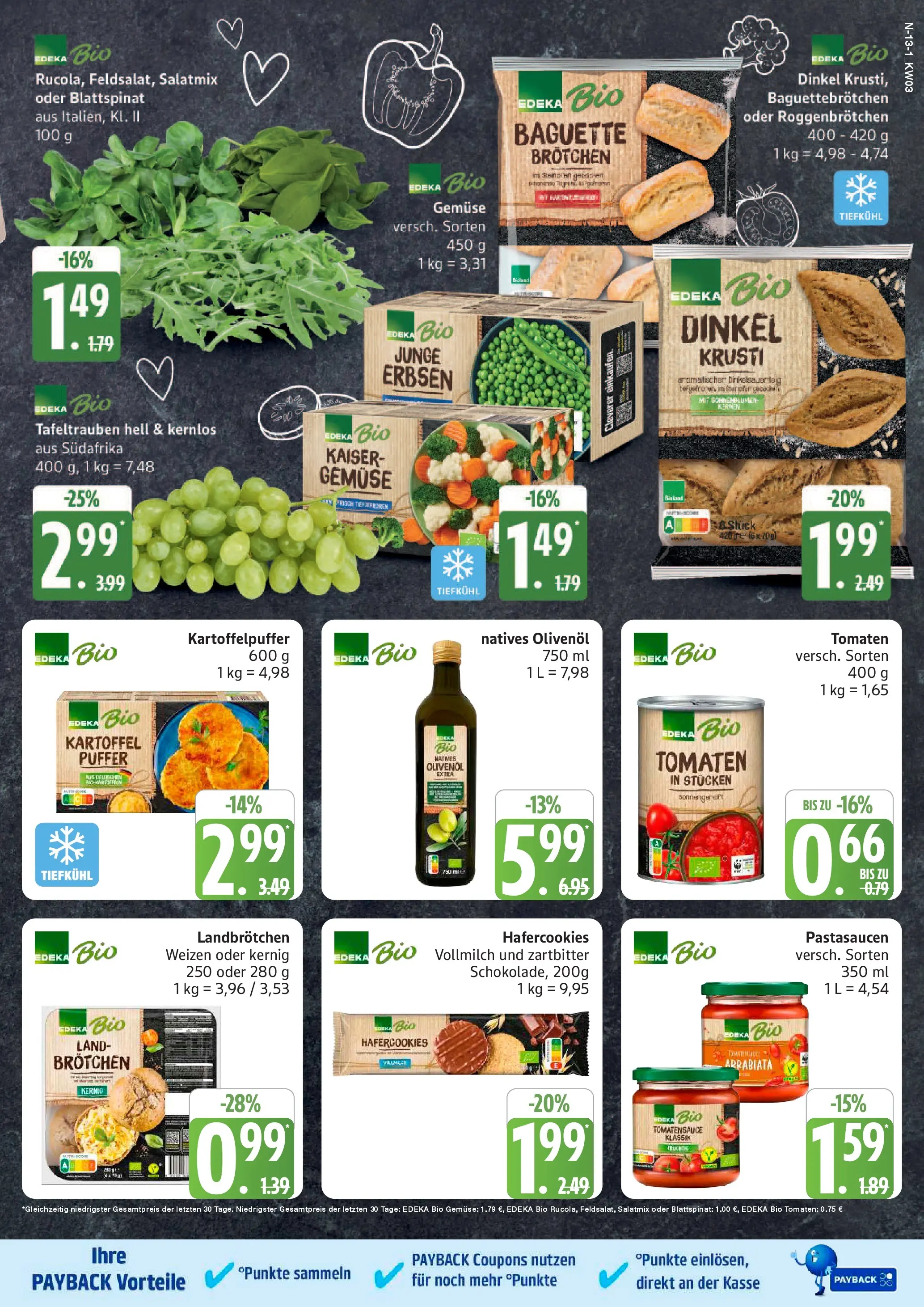 Edeka prospekt Rostock	 (ab 11.01.2026) » Angebote Online | Seite: 13 | Produkte: Olivenol, Baguette, Tomaten, Gemüse