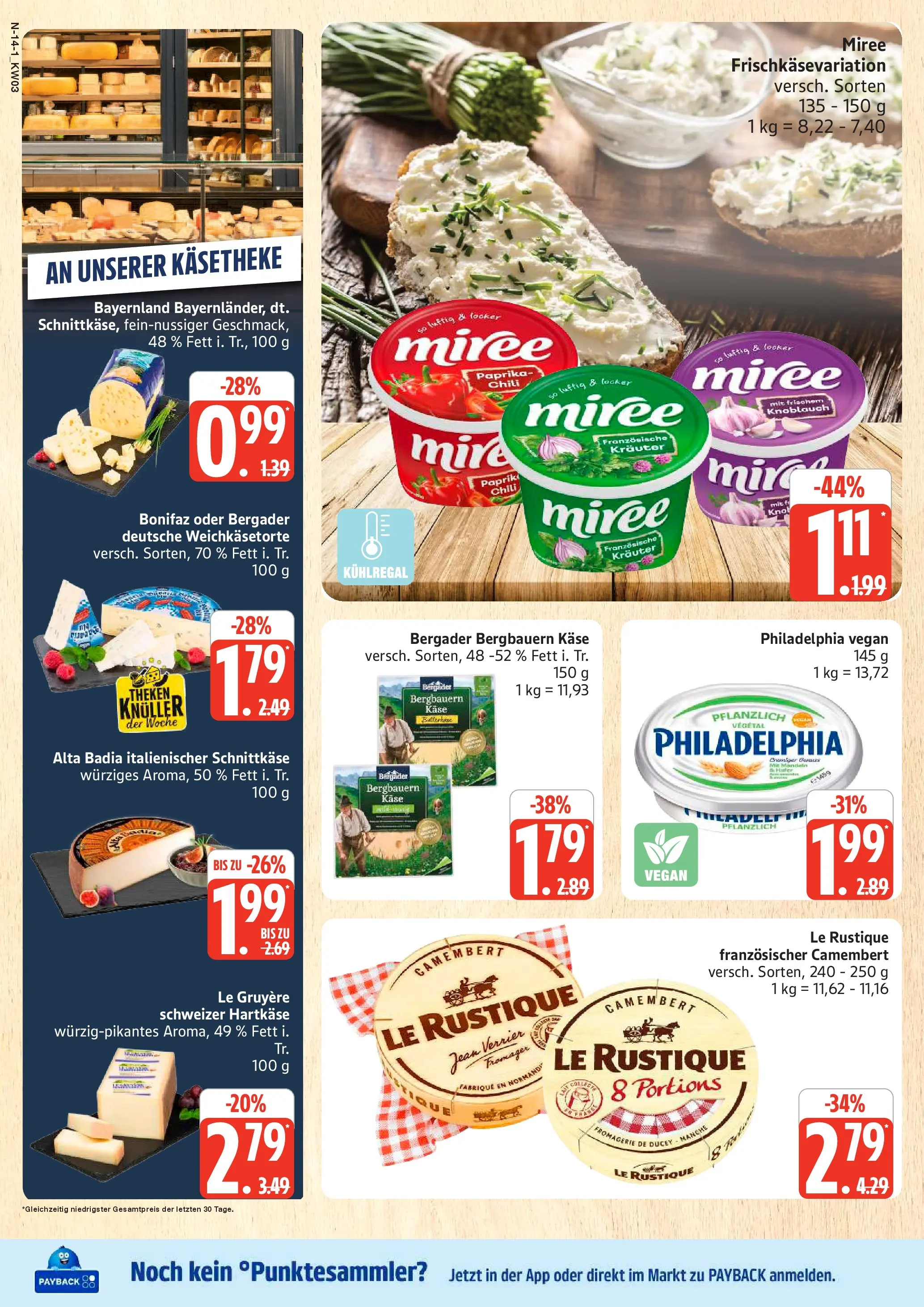 Edeka prospekt Rostock	 (ab 11.01.2026) » Angebote Online | Seite: 14 | Produkte: Philadelphia, Paprika, Knoblauch, Chili