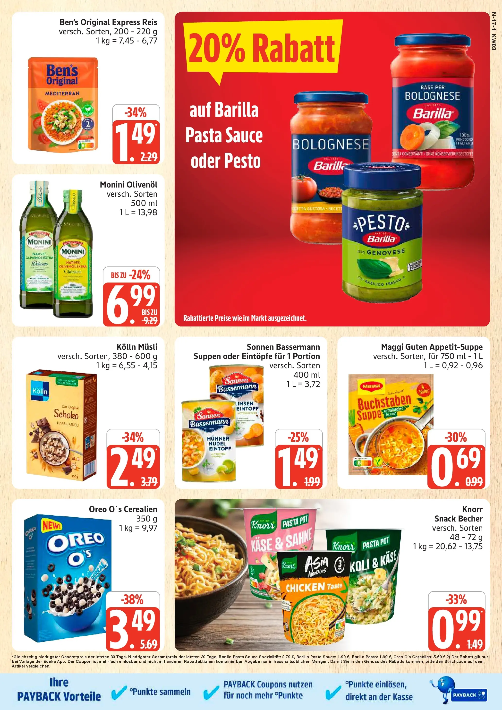 Edeka prospekt Rostock	 (ab 11.01.2026) » Angebote Online | Seite: 17 | Produkte: Kolln, Maggi, Olivenol, Knorr