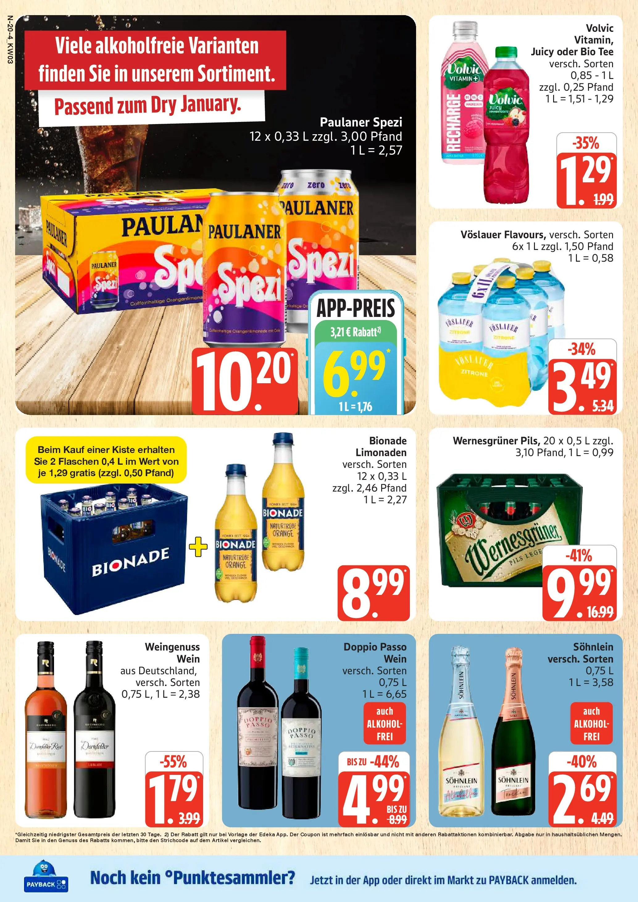 Edeka prospekt Rostock	 (ab 11.01.2026) » Angebote Online | Seite: 20 | Produkte: Zitrone, Doppio Passo, Wein, Volvic