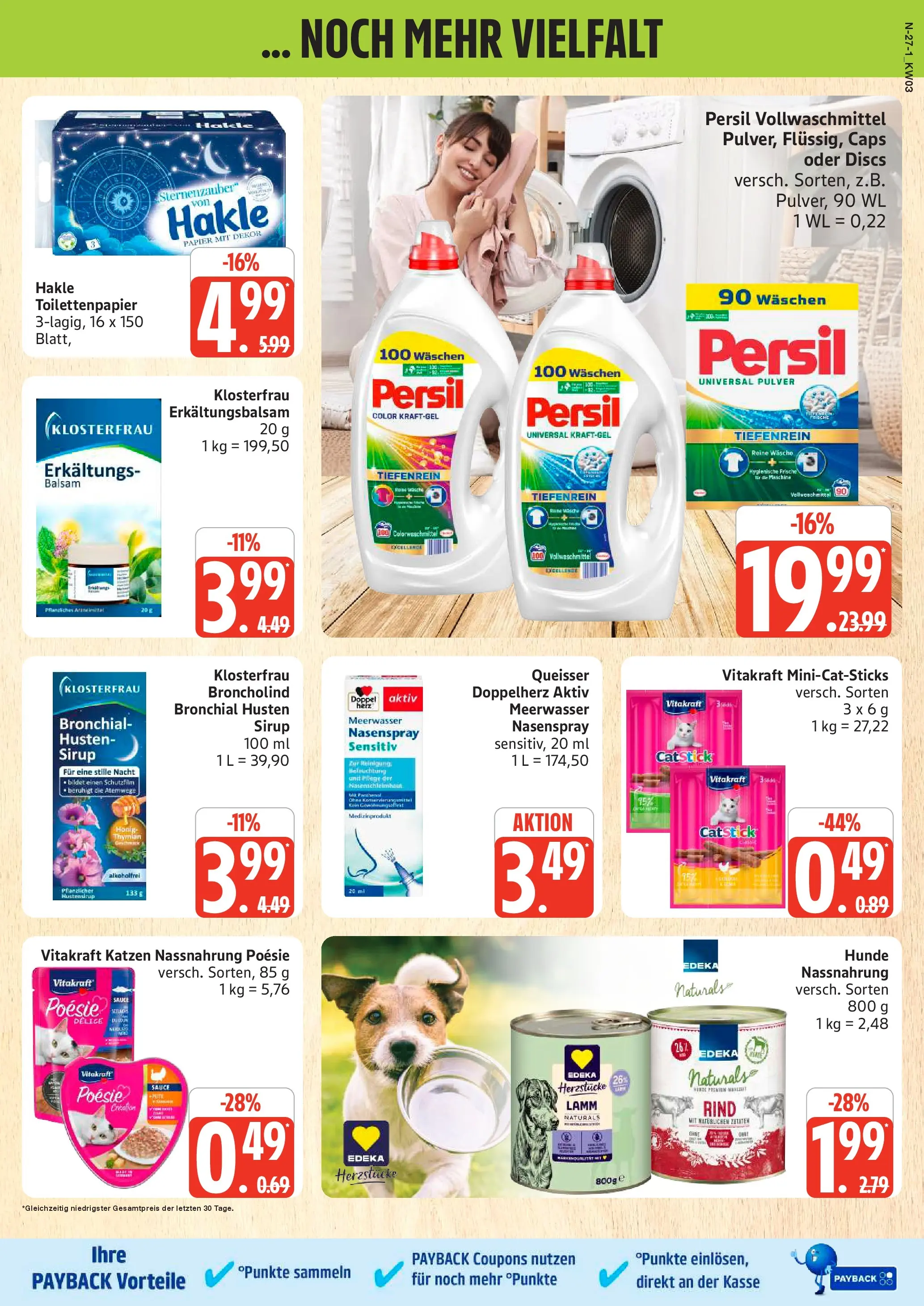 Edeka prospekt Rostock	 (ab 11.01.2026) » Angebote Online | Seite: 27 | Produkte: Sirup, Persil, Toilettenpapier