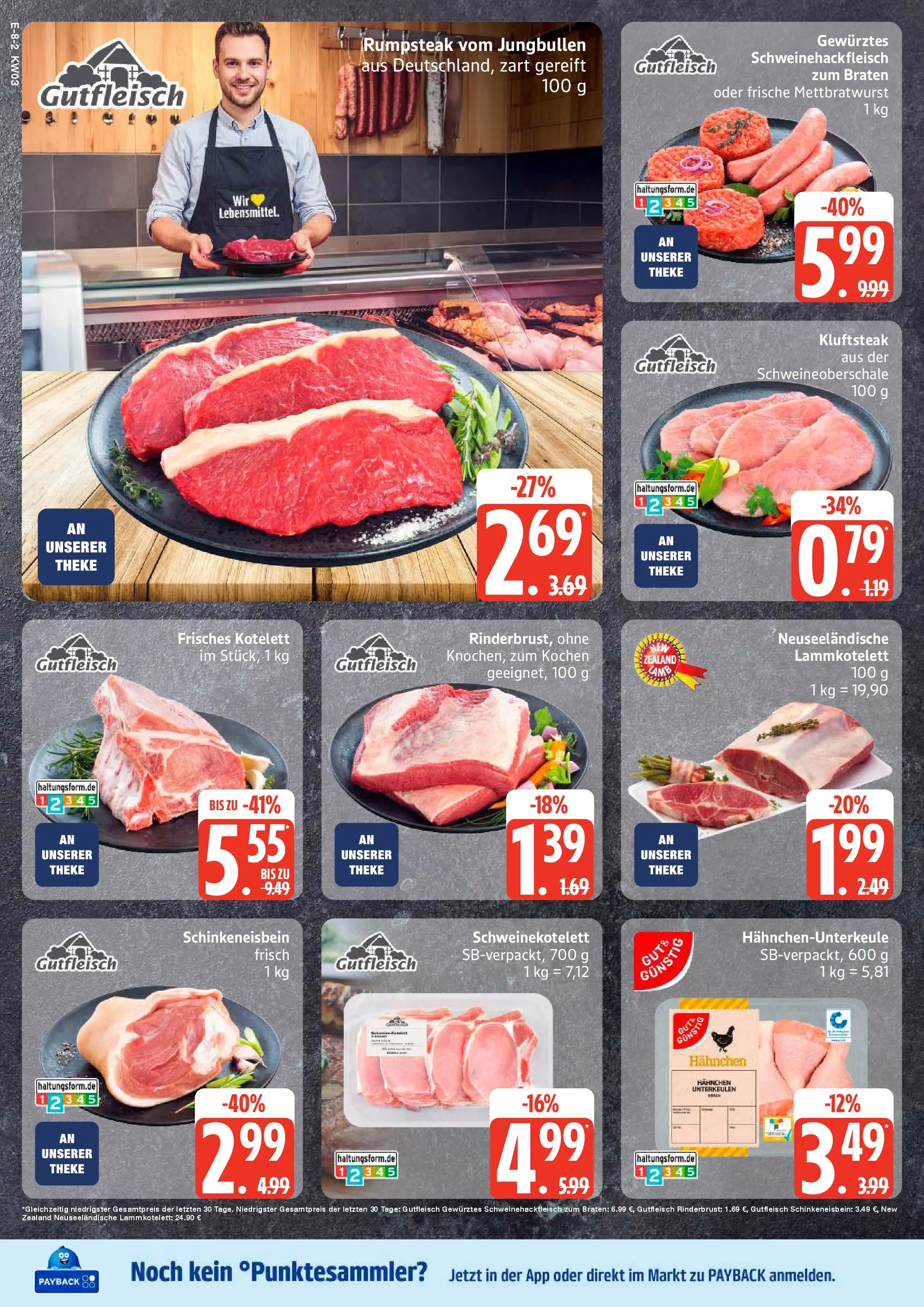 Edeka prospekt Großenwiehe	 (ab 11.01.2026) » Angebote Online | Seite: 10 | Produkte: Rumpsteak, Hahnchen, Theke, Steak