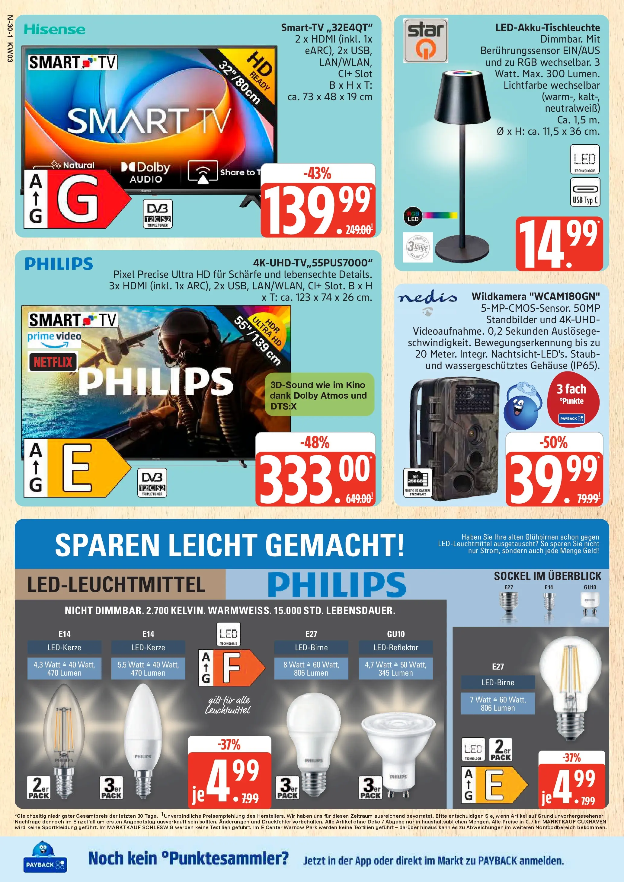 Edeka prospekt Rostock	 (ab 11.01.2026) » Angebote Online | Seite: 30 | Produkte: Philips, USB, Hisense, Audio
